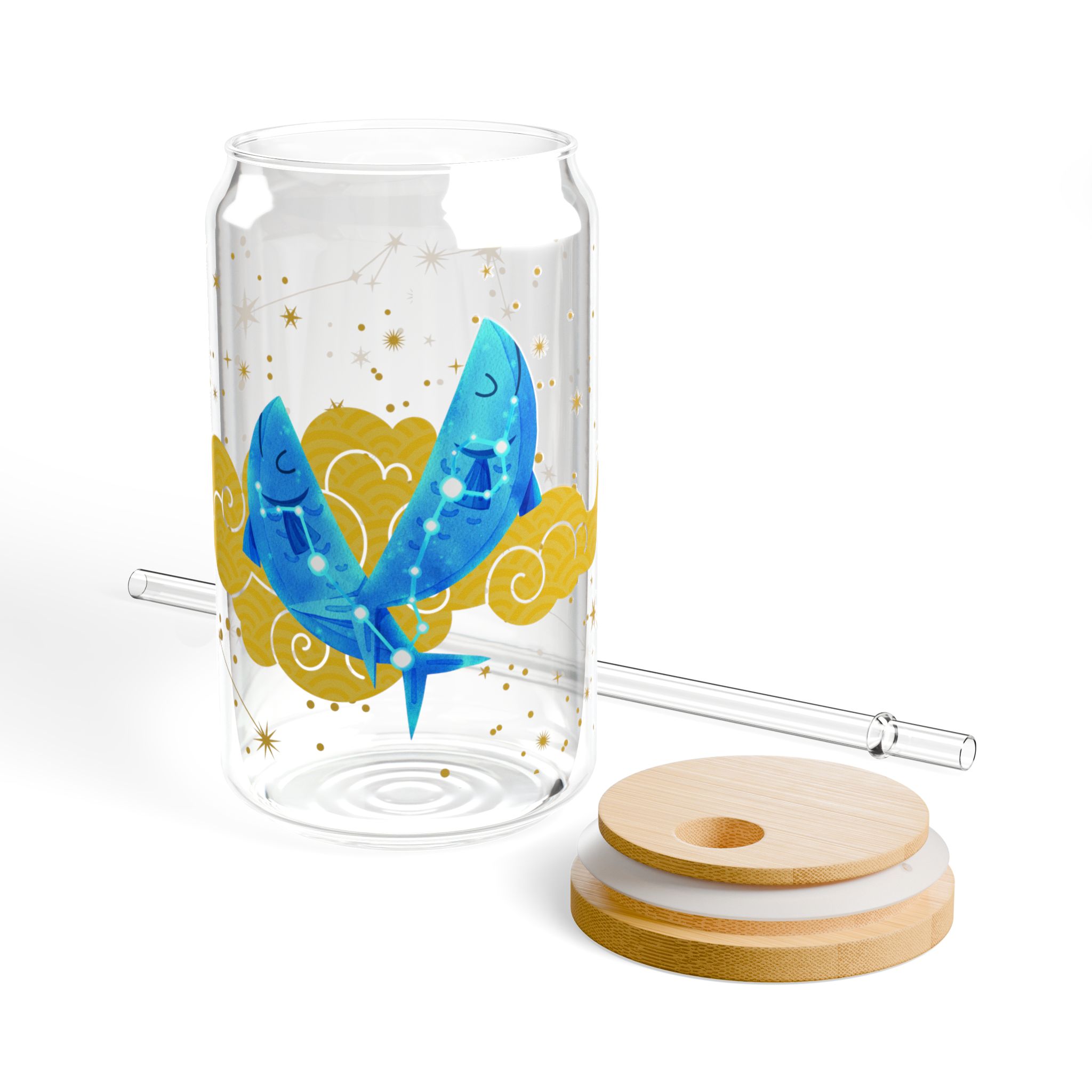 Pisces Sipper Glass | Eco-Friendly Drinkware, Cute Beverage Container, Trendy - Image 5