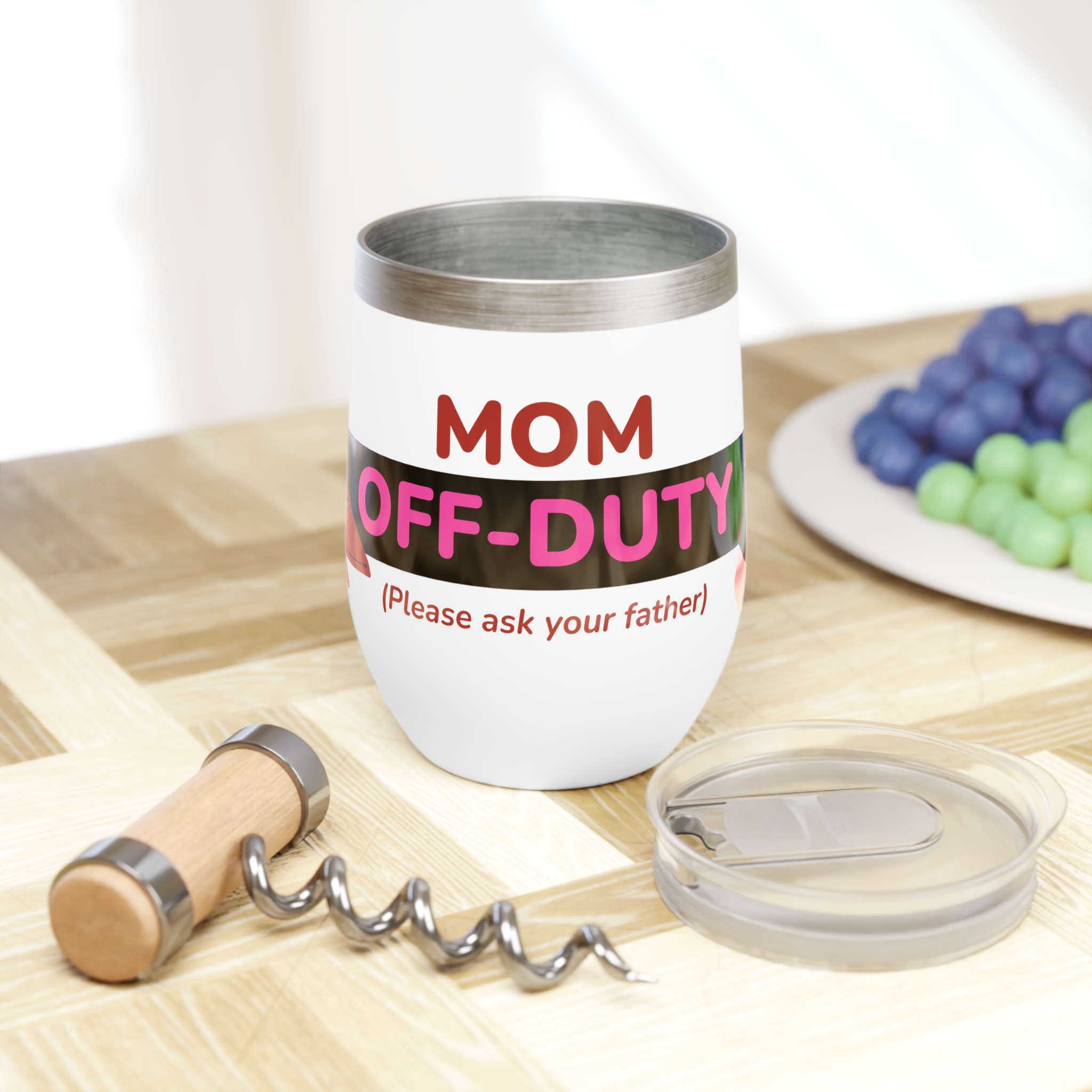 Mom's Off-Duty Wine Tumbler | Fun Gift for Moms, Wine Lovers, Birthday, Mother's Day, Relaxation - Image 6