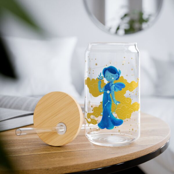 Virgo Sipper Glass | 16oz Fun Drinkware, Colorful Decorative Cup, Eco-Friendly Beverage Container, Trendy Astrology Accessory - Image 8