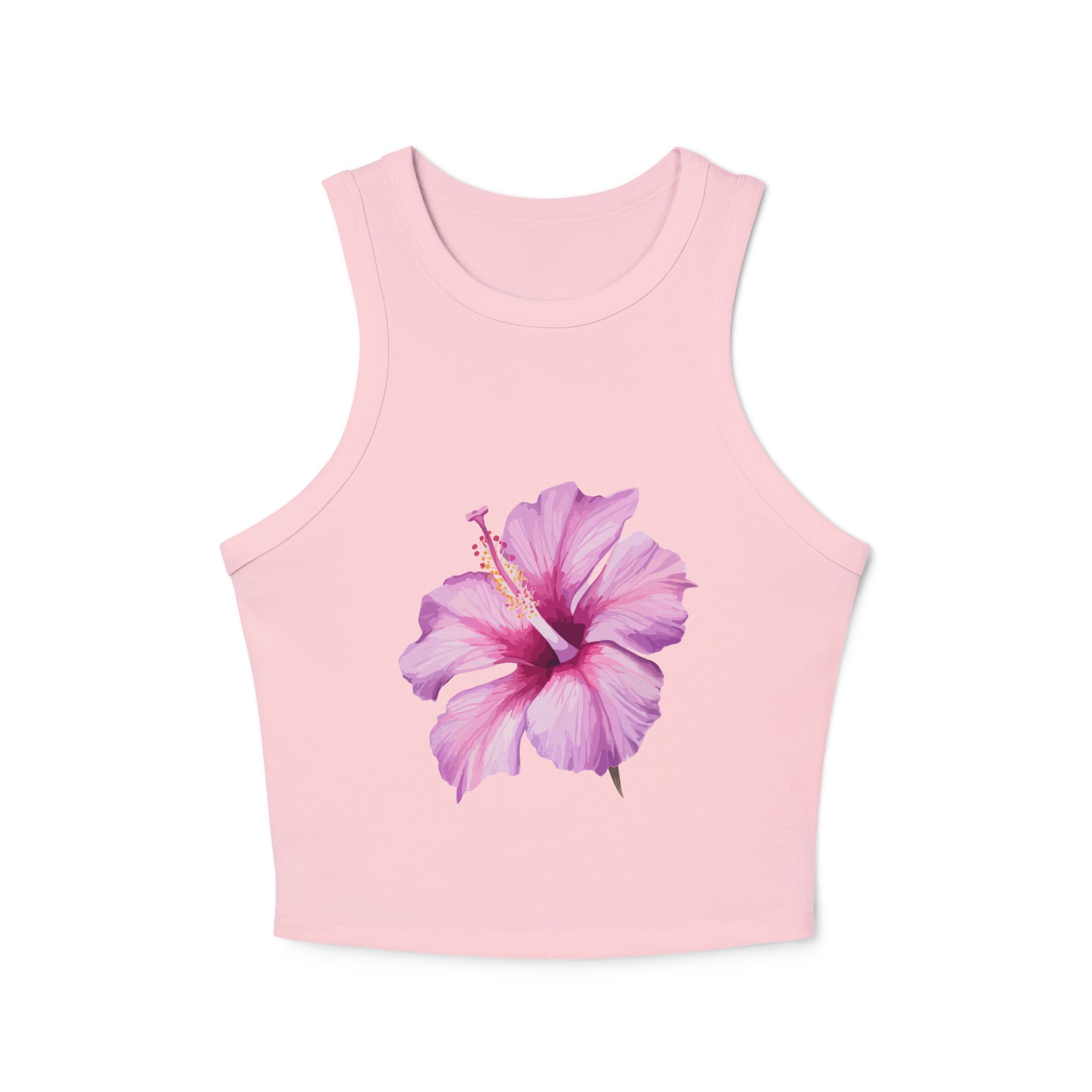Floral Summer Racerback Tank | Women's Micro Rib Top, Casual Summer Wear, Floral Gift, Beach Vacation, Festival Clothing - Image 11
