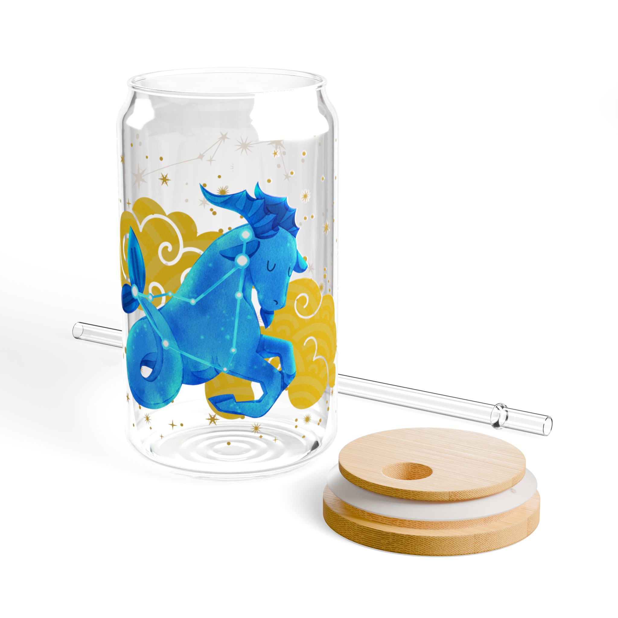 Capricorn Sipper Glass, 16oz - Perfect for Parties, Birthdays, Astrology Fans, Gifts, Summer Drinks - Image 5