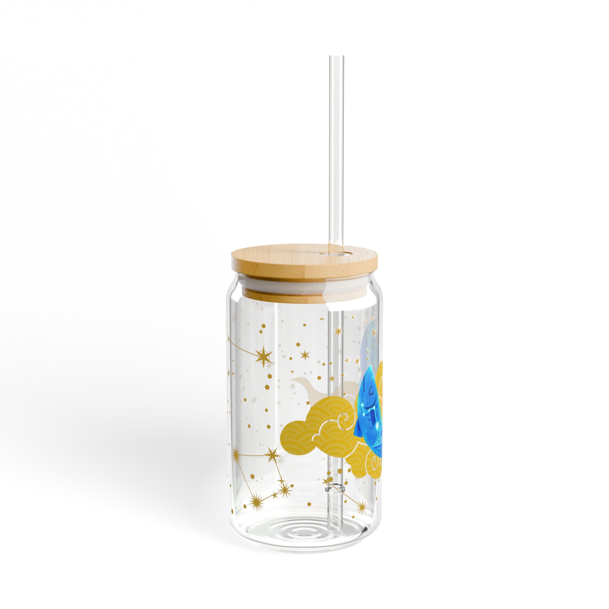 Pisces Sipper Glass | Eco-Friendly Drinkware, Cute Beverage Container, Trendy - Image 2