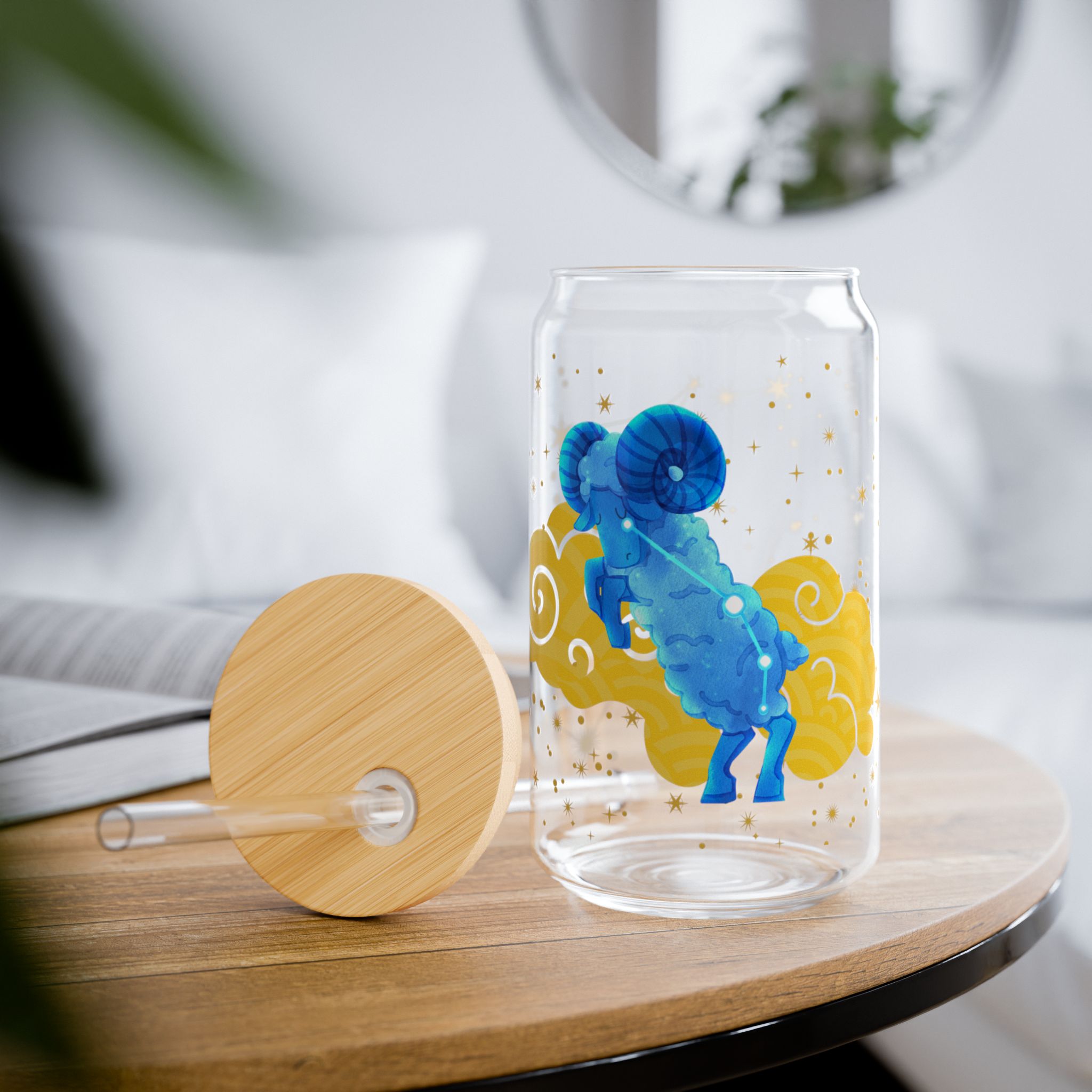 Aries Sipper Glass, 16oz - Perfect for Parties, Birthdays, Home Decor, Gifts and Everyday Use - Image 8