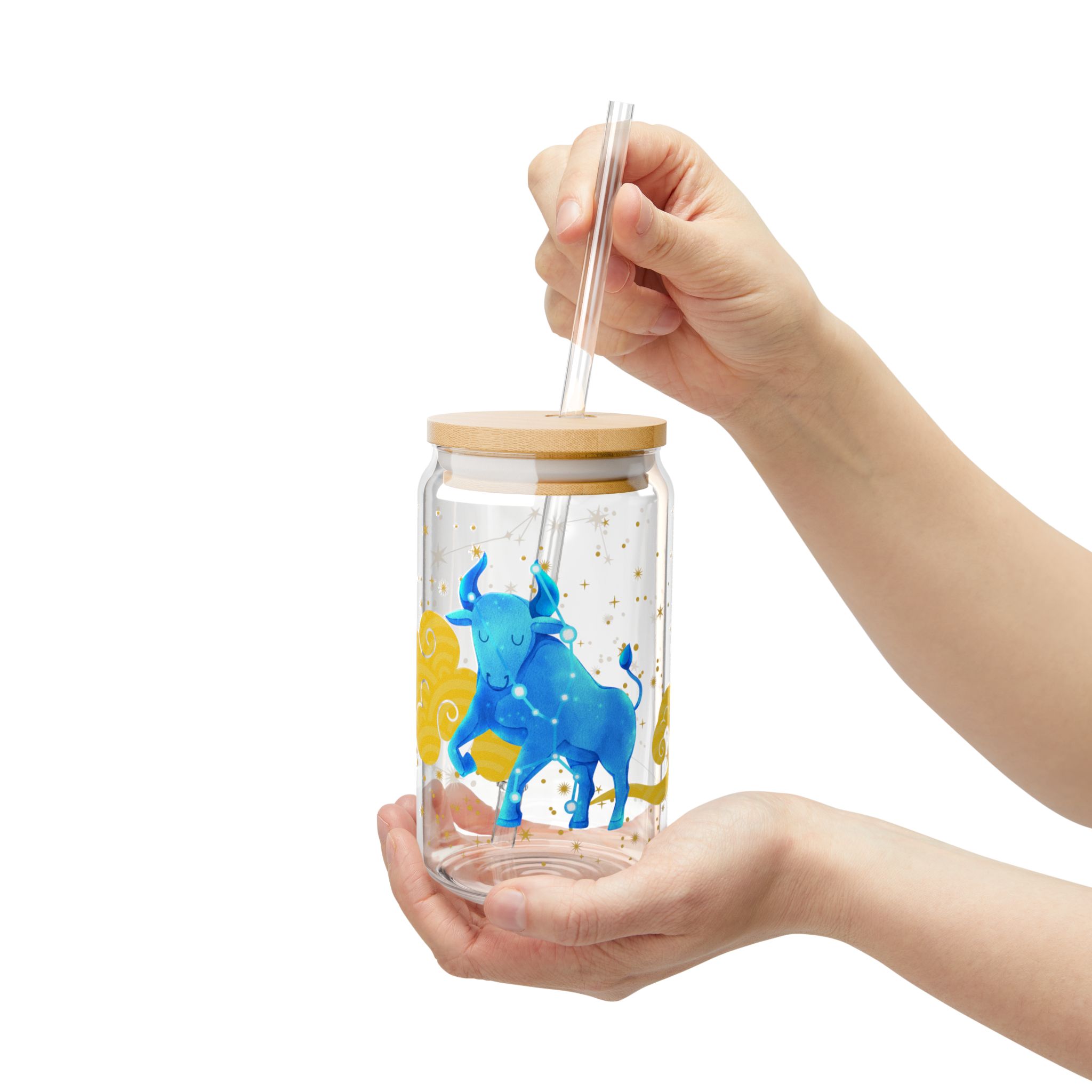 Taurus Astrological Sipper Glass, Zodiac Drinkware, 16oz Mason Jar, Taurus Decor, Unique Gift, Astrology Enthusiast - Image 7