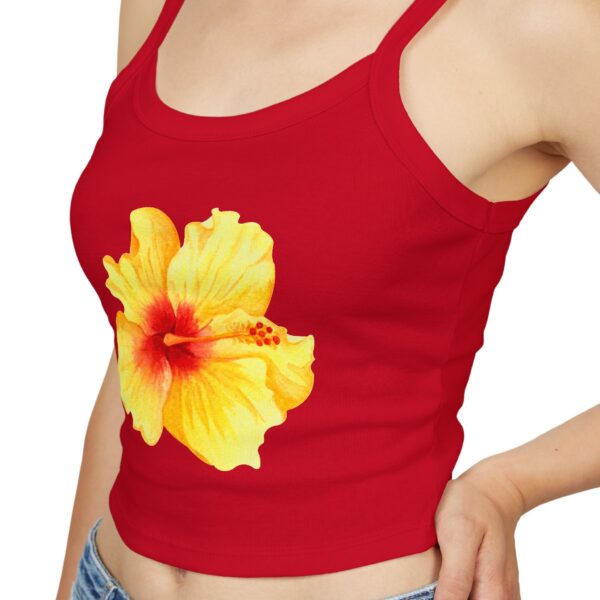 Women's Floral Hibiscus Strap Tank Top, Summer Top, Beachwear, Vacation Outfit, Casual Wear, Floral Print Clothing - Image 17