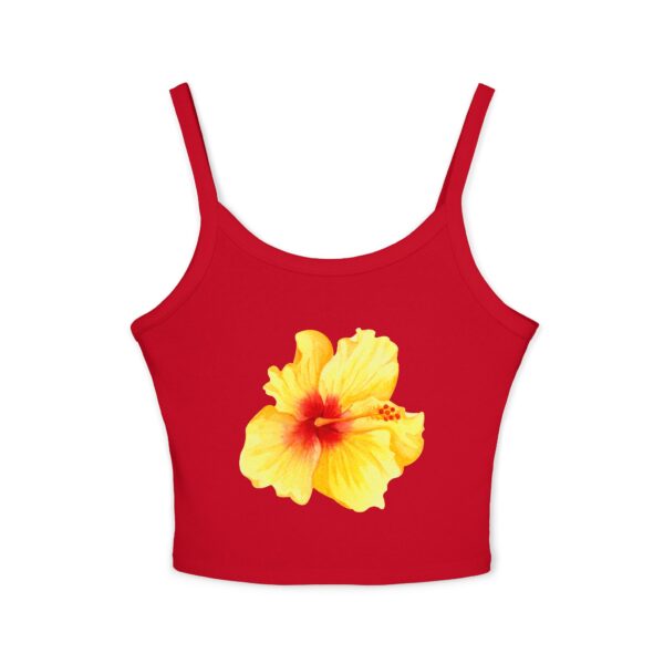 Women's Floral Hibiscus Strap Tank Top, Summer Top, Beachwear, Vacation Outfit, Casual Wear, Floral Print Clothing - Image 13