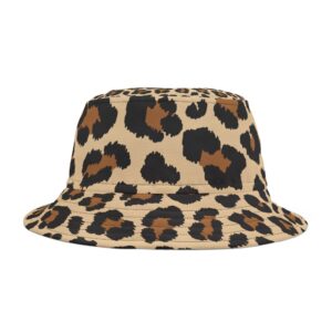 Stylish Leopard Print Bucket Hat, Summer Accessory, Beach Hat, Outdoor Headwear, Trendy Gift for Wildlife Lovers
