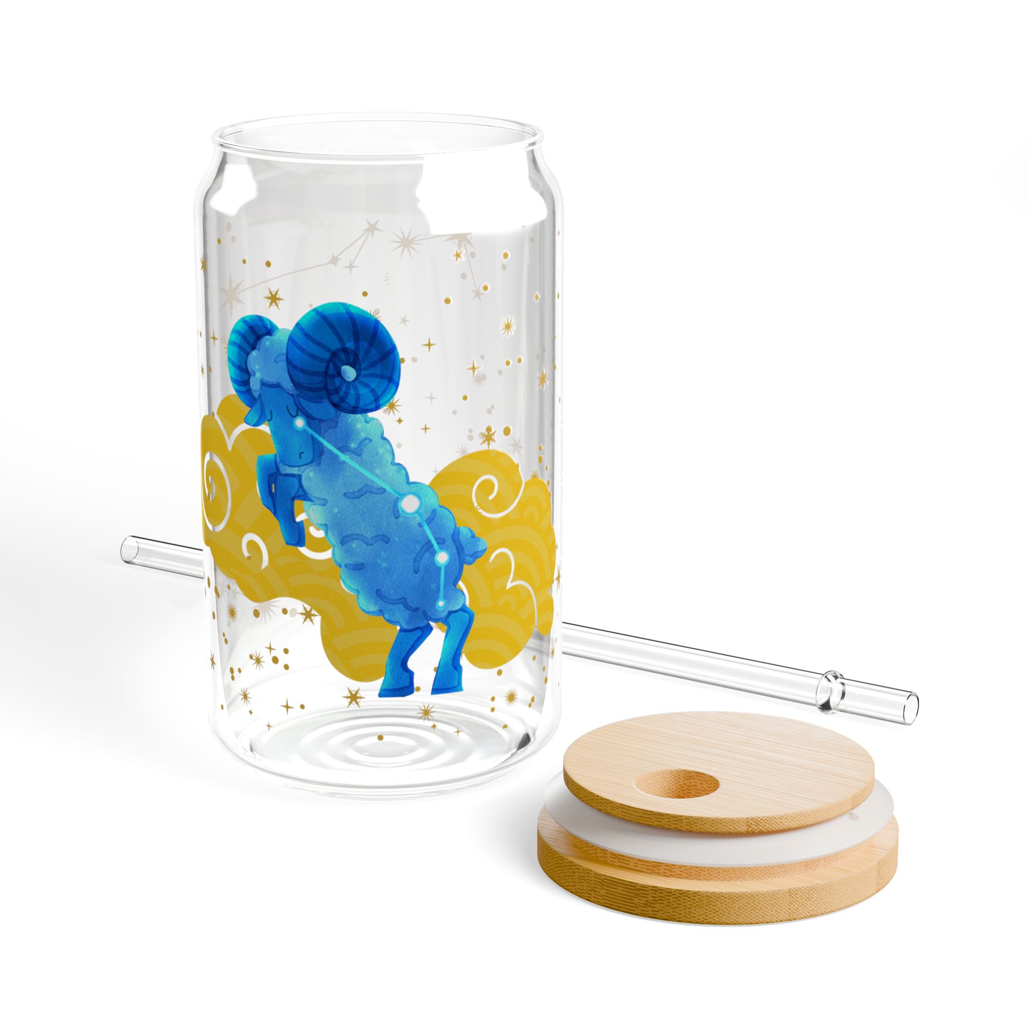 Aries Sipper Glass, 16oz - Perfect for Parties, Birthdays, Home Decor, Gifts and Everyday Use - Image 5