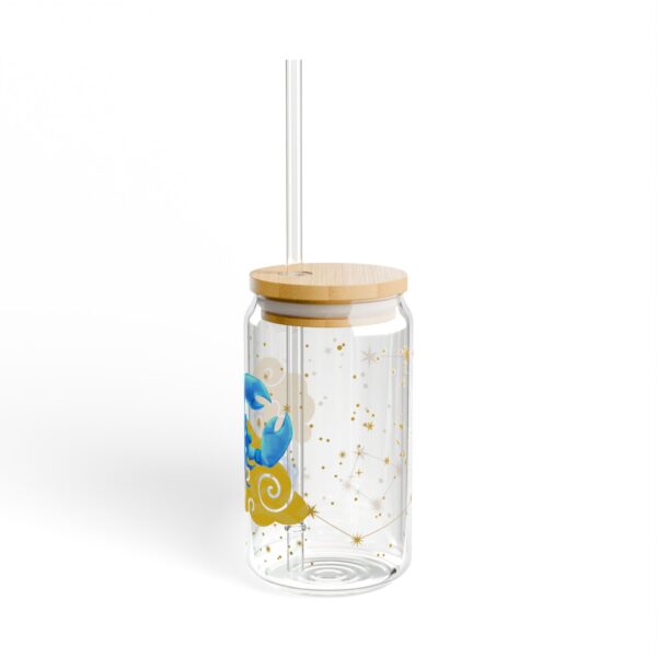 Scorpio Sipper Glass, 16oz - Zodiac Water Bottle for Astrology Lovers, Reusable Glass Cup, Cosmic Drinkware - Image 4