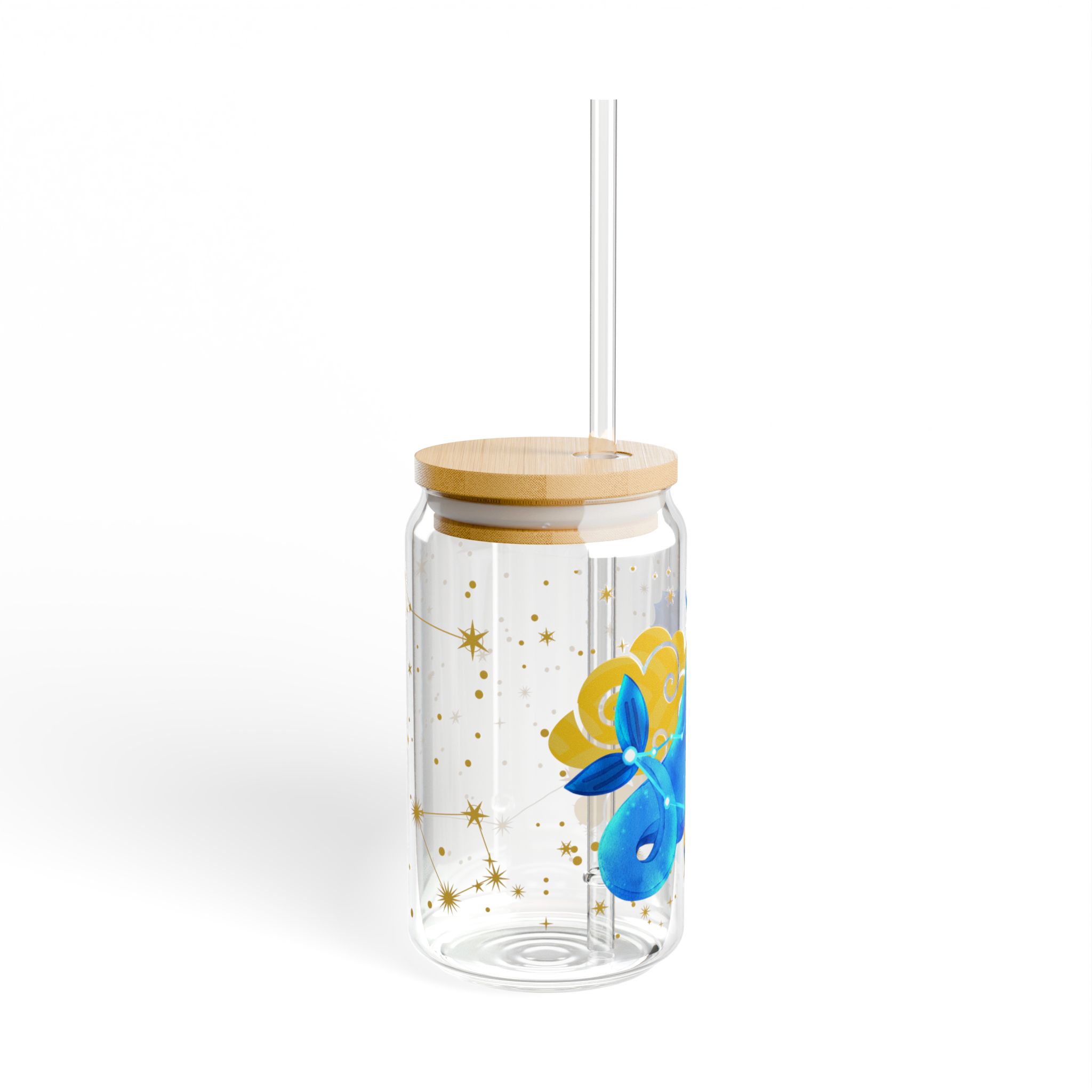 Capricorn Sipper Glass, 16oz - Perfect for Parties, Birthdays, Astrology Fans, Gifts, Summer Drinks - Image 2