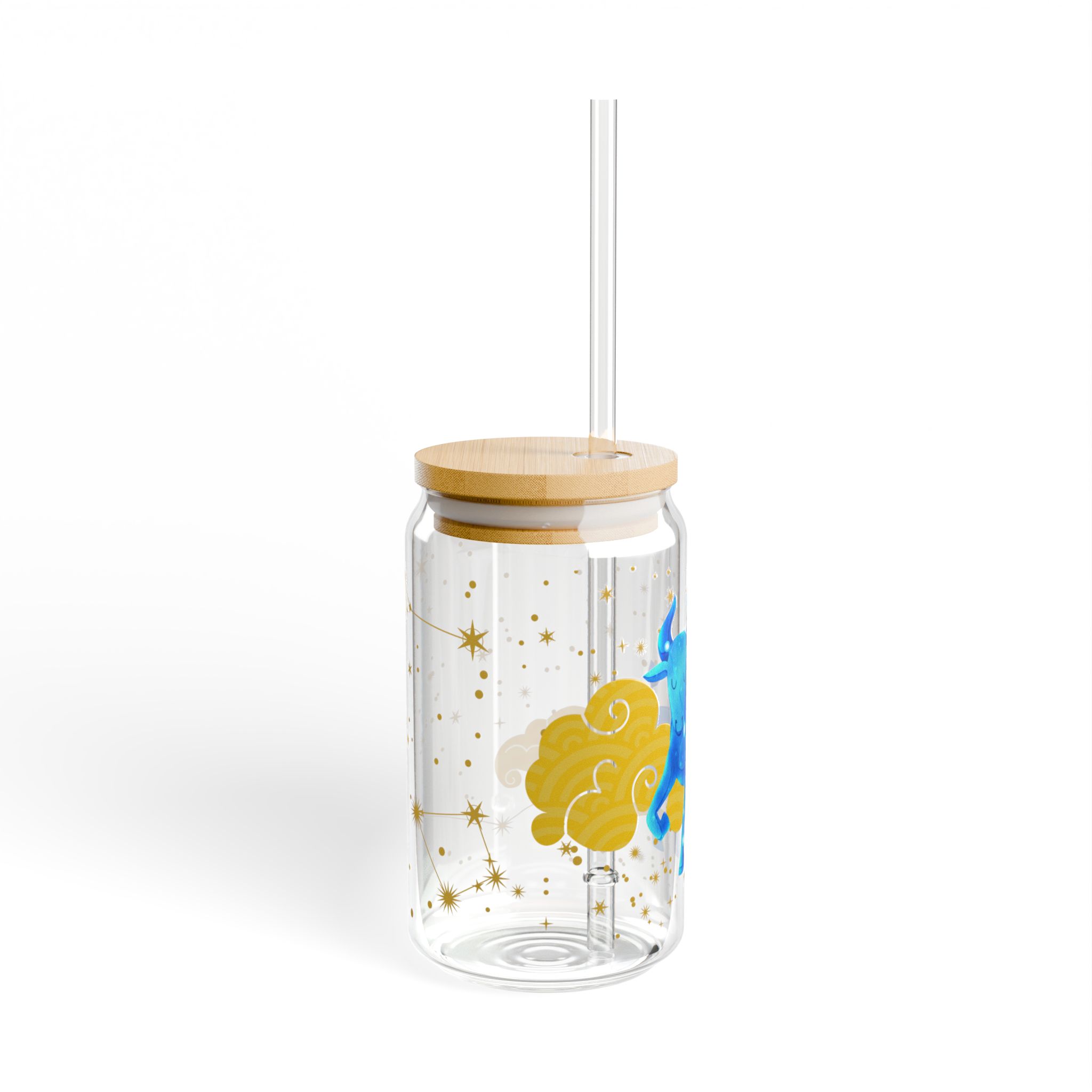 Taurus Astrological Sipper Glass, Zodiac Drinkware, 16oz Mason Jar, Taurus Decor, Unique Gift, Astrology Enthusiast - Image 2