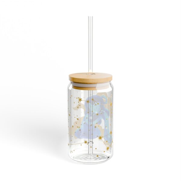 Aquarius Sipper Glass, 16oz | Fun Drinkware for Astrologie lovers | Cute Zodiac Design | Perfect for Parties & Gifts - Image 3