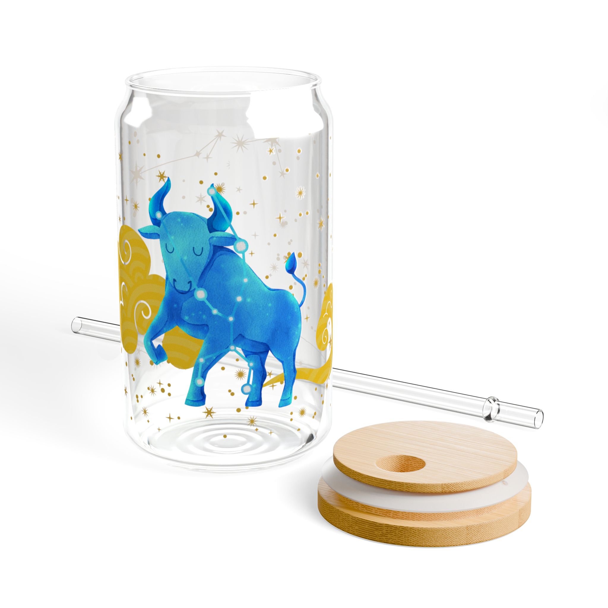 Taurus Astrological Sipper Glass, Zodiac Drinkware, 16oz Mason Jar, Taurus Decor, Unique Gift, Astrology Enthusiast - Image 5