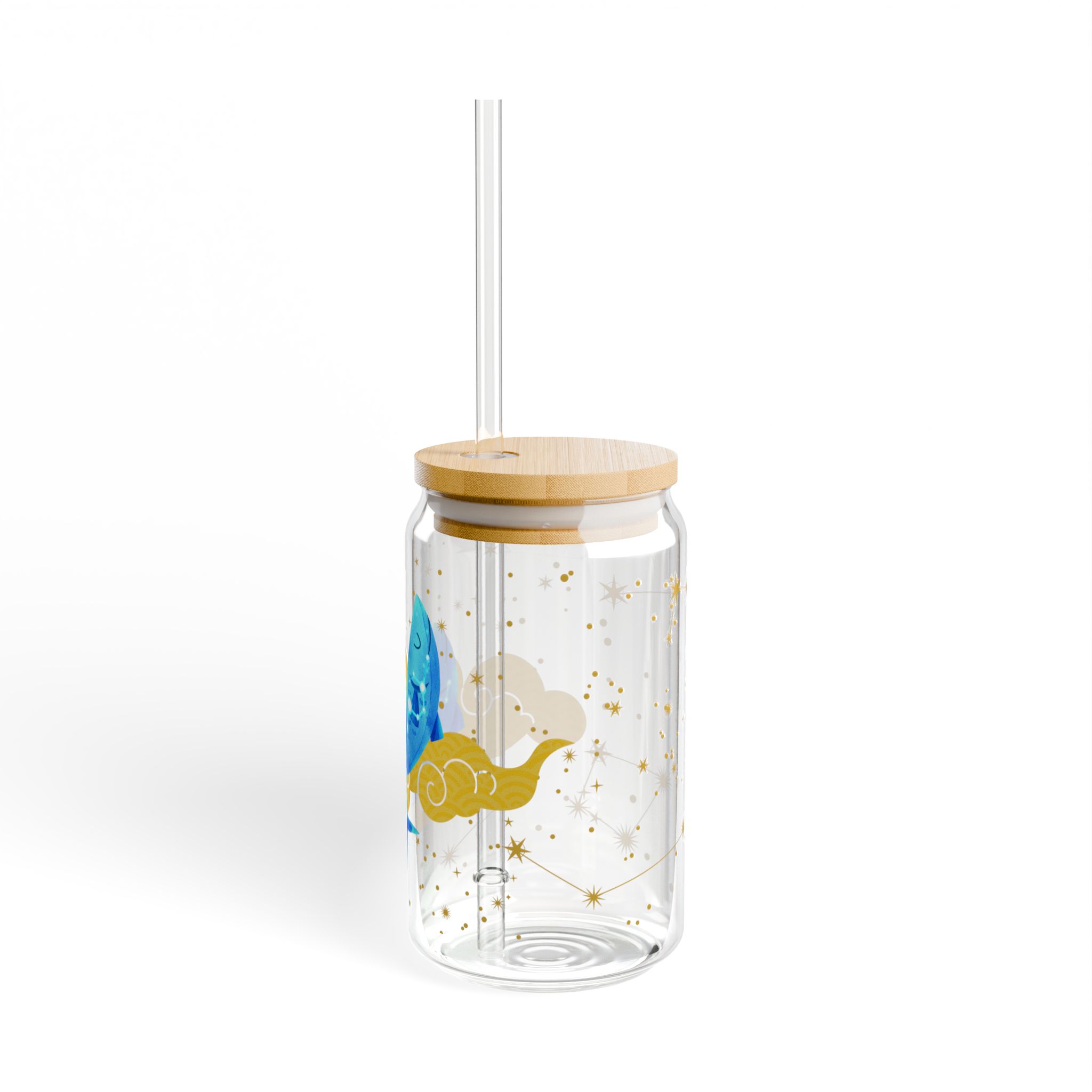 Pisces Sipper Glass | Eco-Friendly Drinkware, Cute Beverage Container, Trendy - Image 4