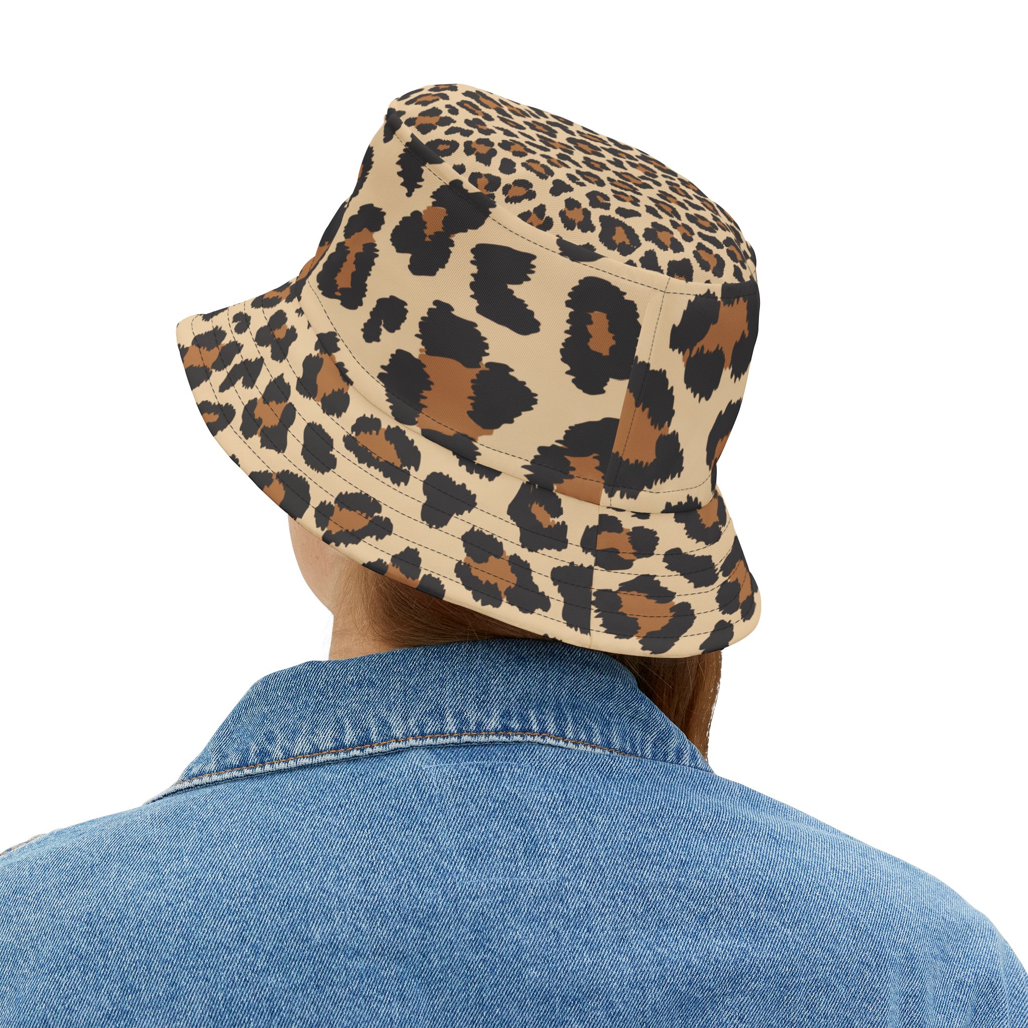 Stylish Leopard Print Bucket Hat, Summer Accessory, Beach Hat, Outdoor Headwear, Trendy Gift for Wildlife Lovers - Image 6