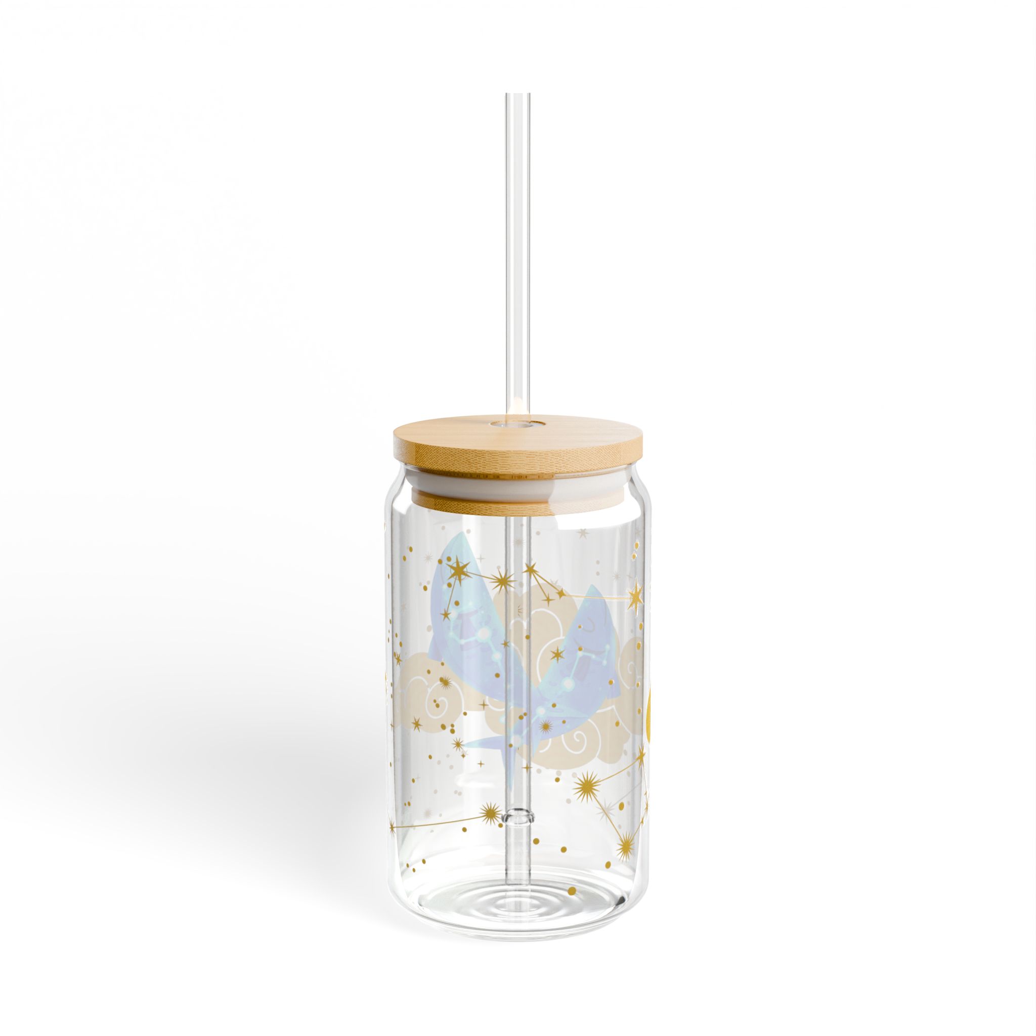 Pisces Sipper Glass | Eco-Friendly Drinkware, Cute Beverage Container, Trendy - Image 3