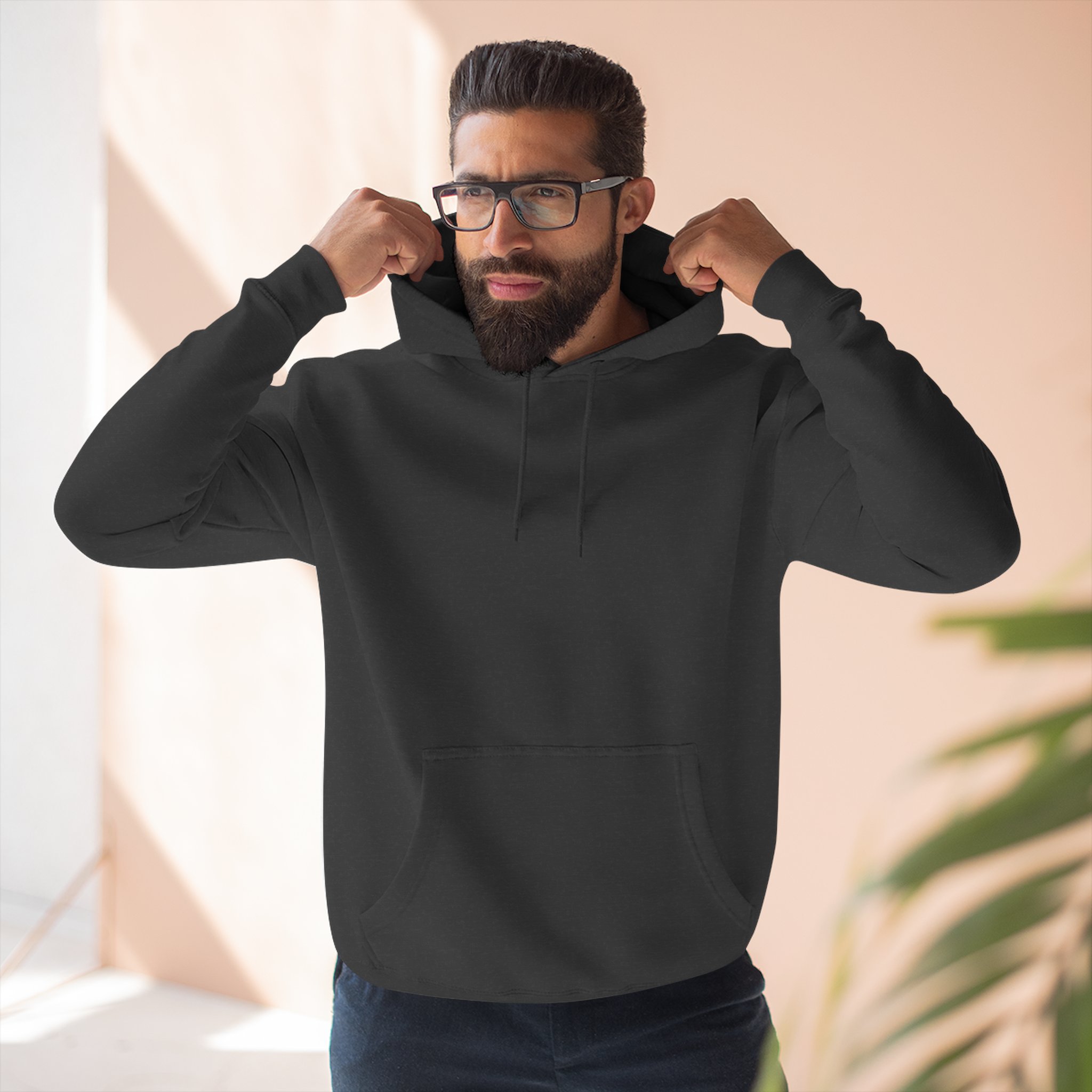 Artistic Three-Panel Fleece Hoodie, Cozy Pullover for Casual Outings, Perfect Gift for Birthdays and Holidays, Floral Design - Image 17
