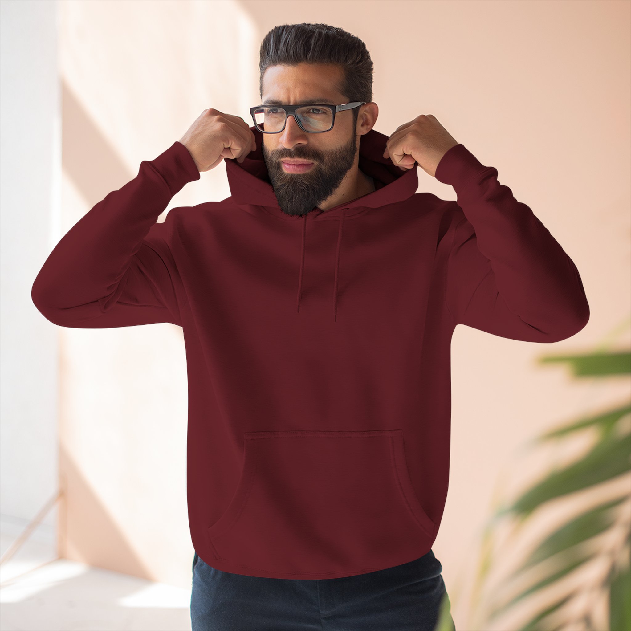 Artistic Three-Panel Fleece Hoodie, Cozy Pullover for Casual Outings, Perfect Gift for Birthdays and Holidays, Floral Design - Image 89