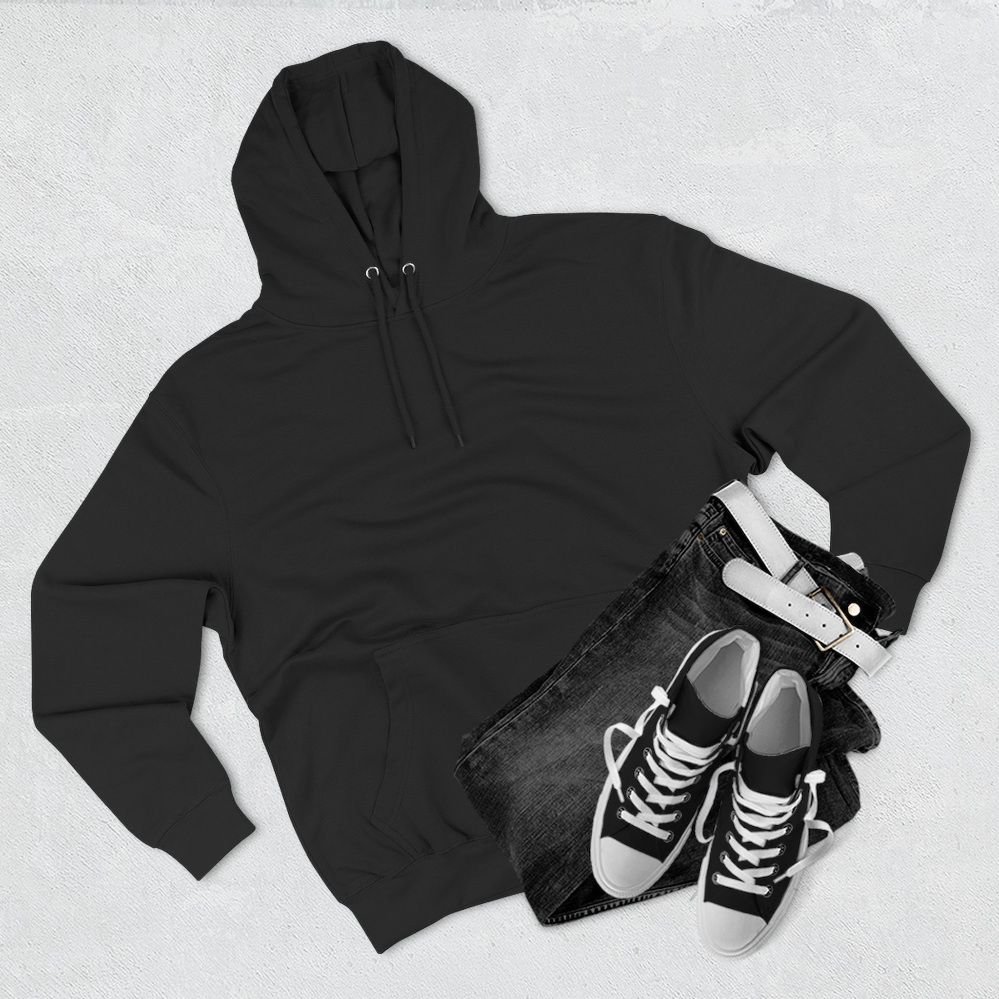 Artistic Three-Panel Fleece Hoodie, Cozy Pullover for Casual Outings, Perfect Gift for Birthdays and Holidays, Floral Design - Image 21
