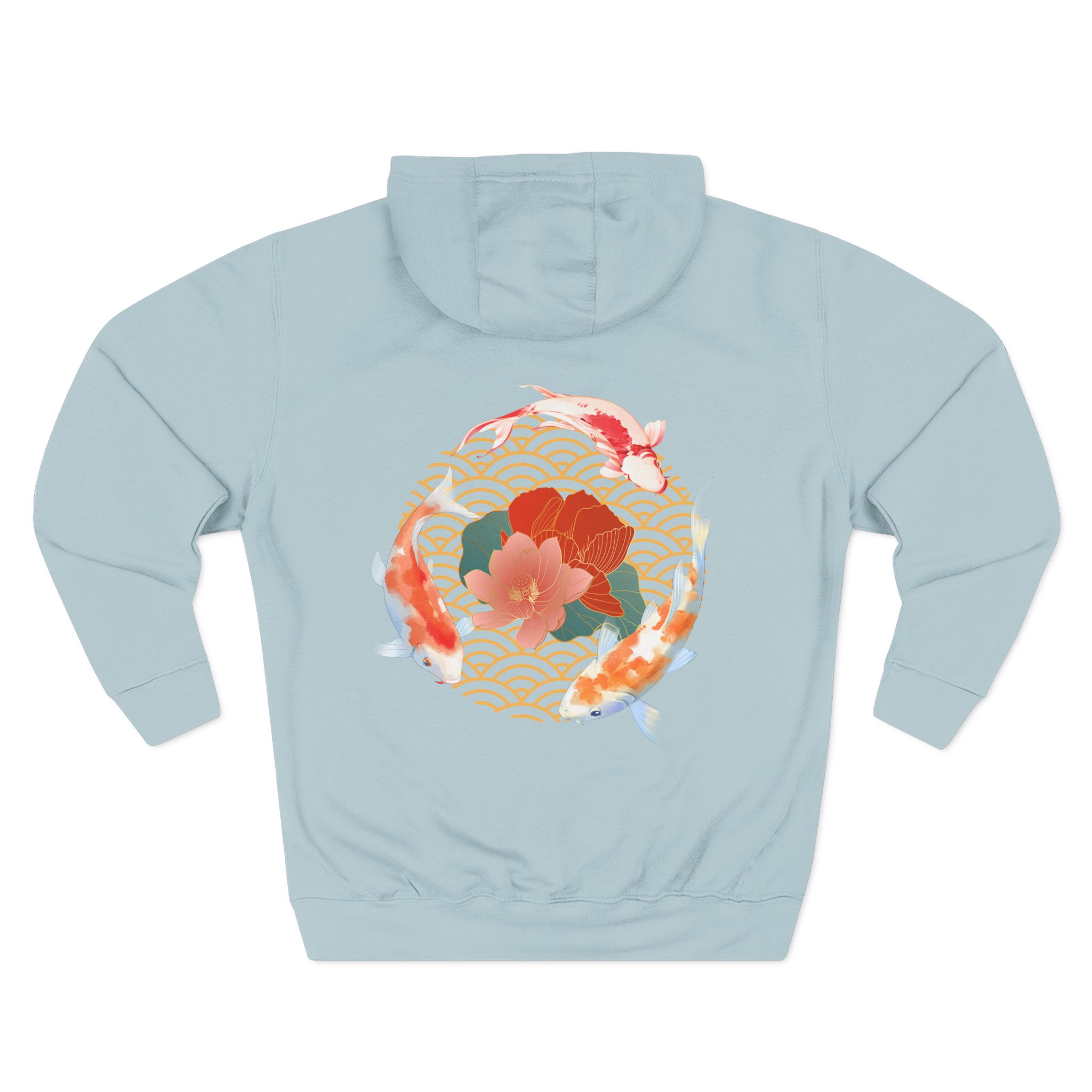 Artistic Three-Panel Fleece Hoodie, Cozy Pullover for Casual Outings, Perfect Gift for Birthdays and Holidays, Floral Design - Image 50
