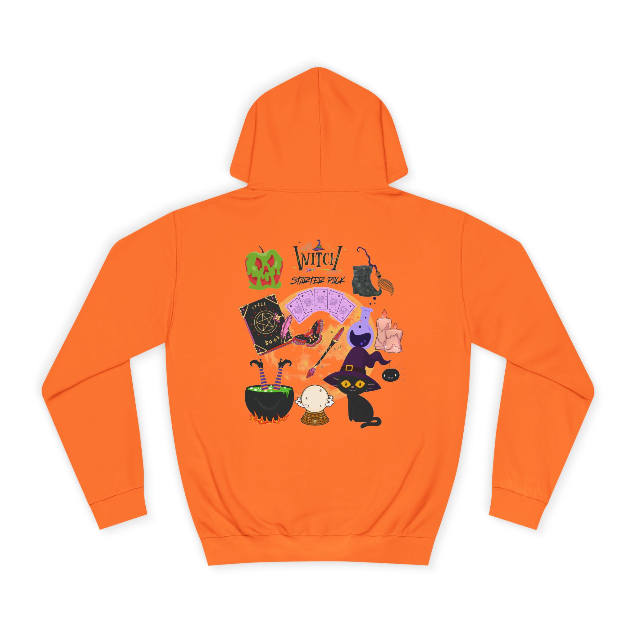 Whimsical Witchy Hoodie for College Students, Cozy Sweatshirt, Halloween Apparel, Gift for Students, Unisex Casual Wear - Image 5