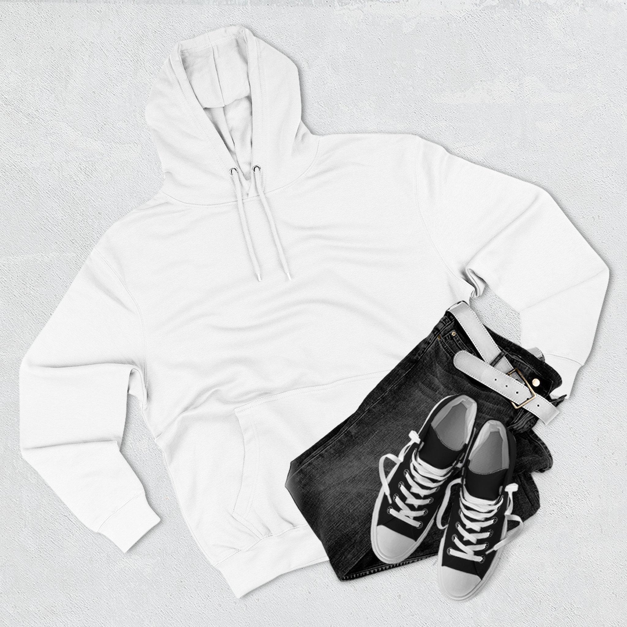 Artistic Three-Panel Fleece Hoodie, Cozy Pullover for Casual Outings, Perfect Gift for Birthdays and Holidays, Floral Design - Image 3