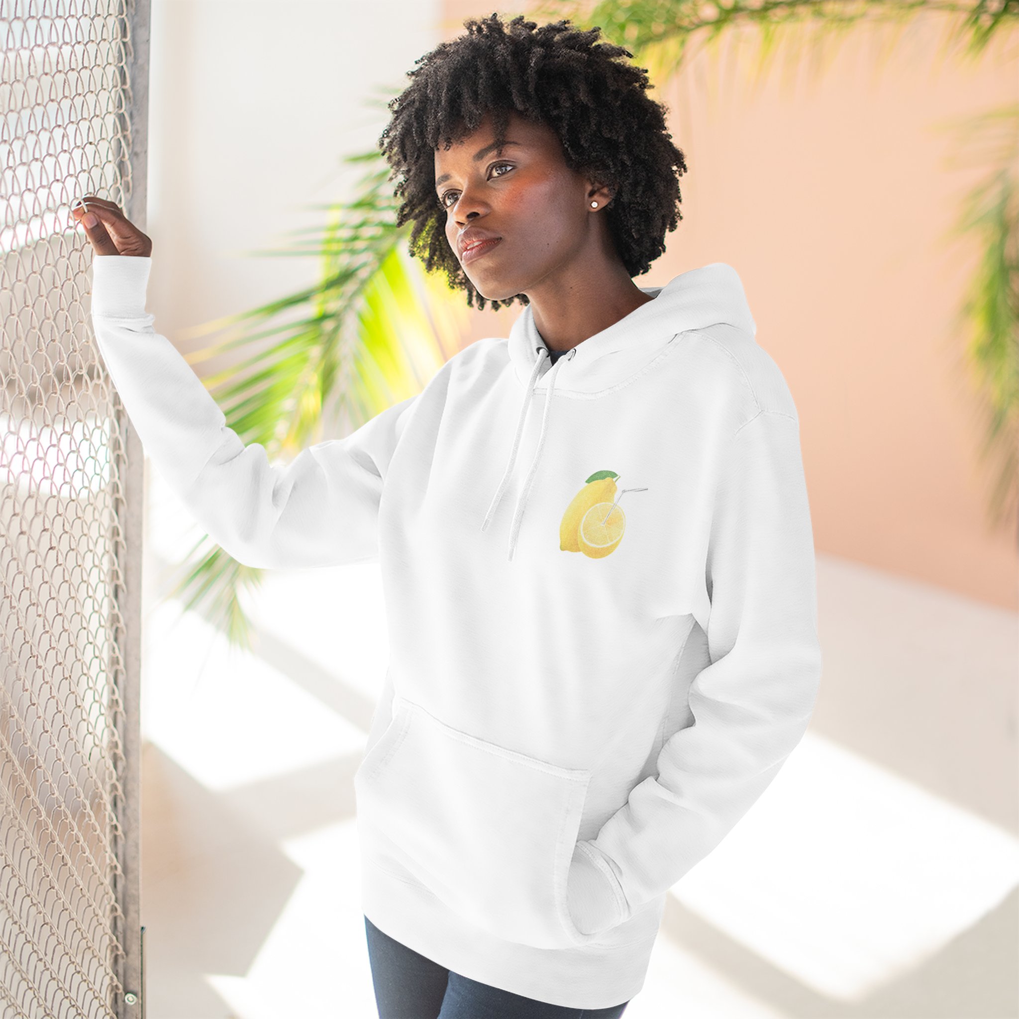 Lemonade-Inspired Three-Panel Fleece Hoodie, Cozy Casual Wear, Summer Style, Gift for Lemon Lovers, Cute Hoodie for Festivals - Image 6