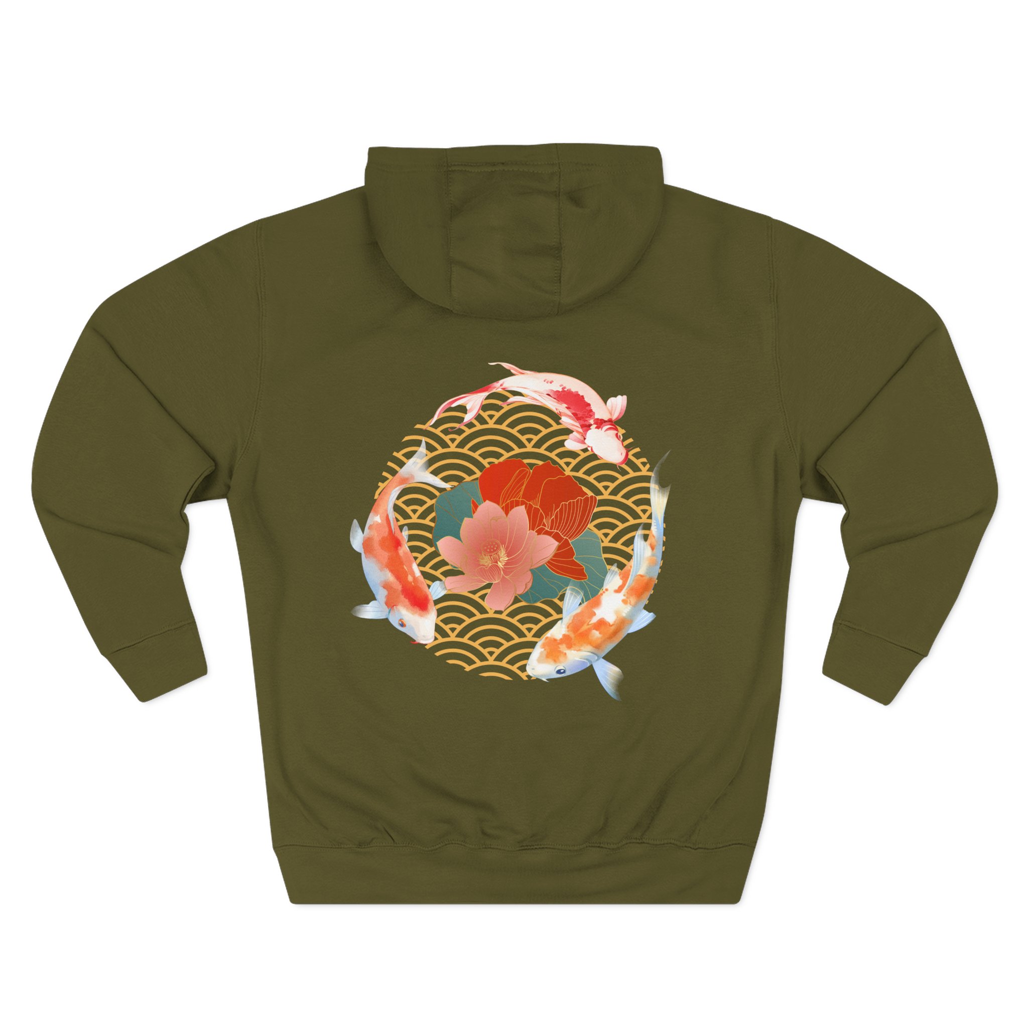 Artistic Three-Panel Fleece Hoodie, Cozy Pullover for Casual Outings, Perfect Gift for Birthdays and Holidays, Floral Design - Image 44