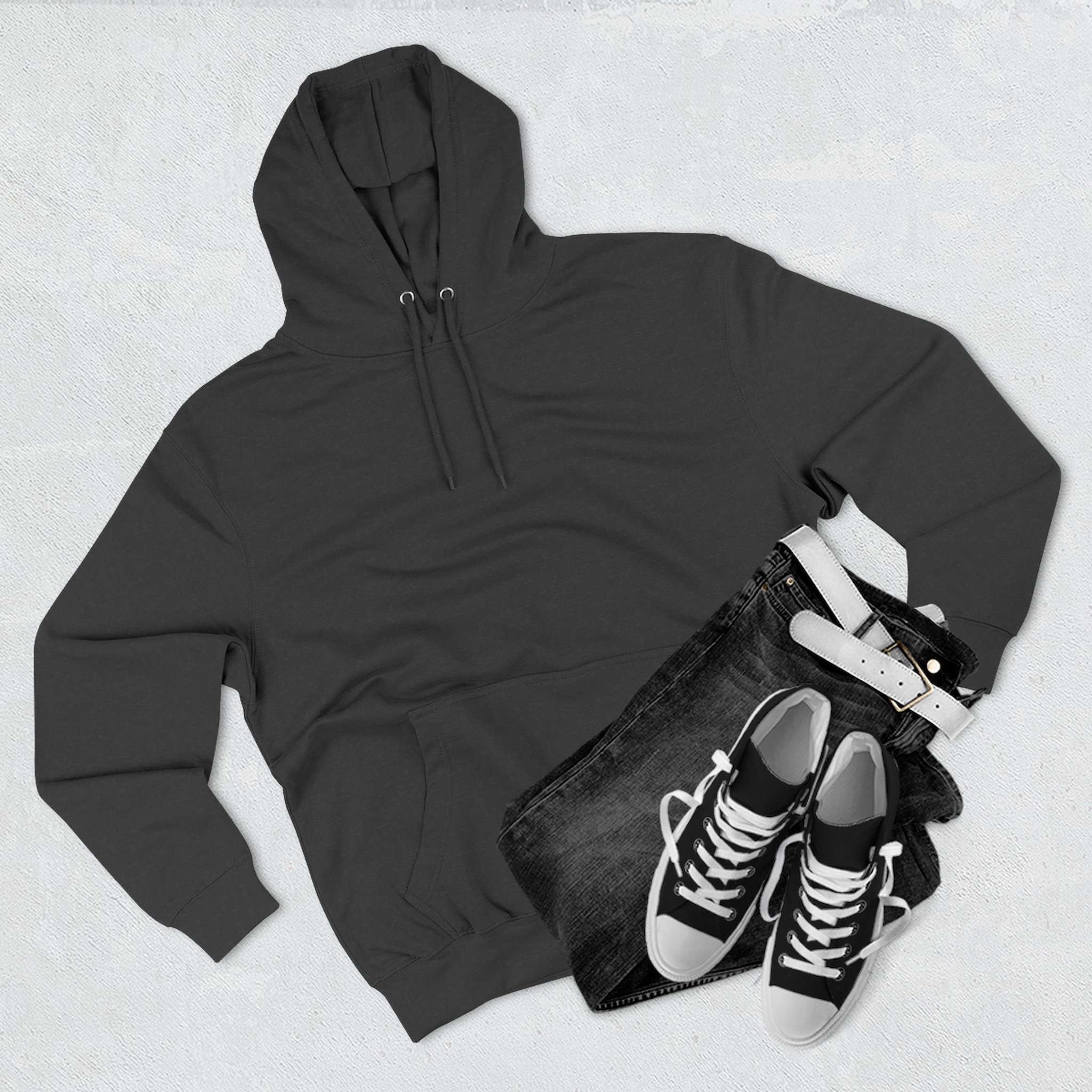 Artistic Three-Panel Fleece Hoodie, Cozy Pullover for Casual Outings, Perfect Gift for Birthdays and Holidays, Floral Design - Image 15
