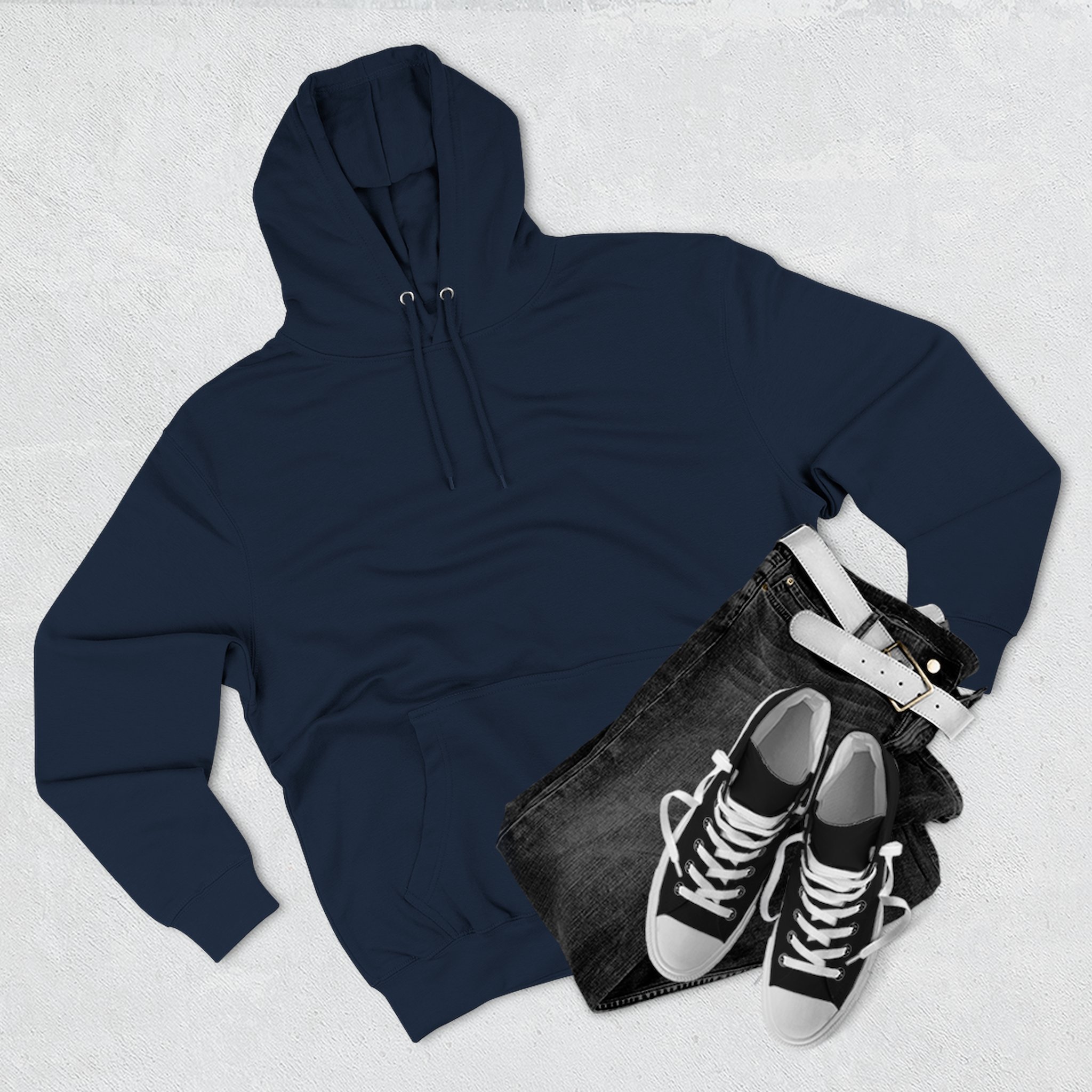 Artistic Three-Panel Fleece Hoodie, Cozy Pullover for Casual Outings, Perfect Gift for Birthdays and Holidays, Floral Design - Image 69