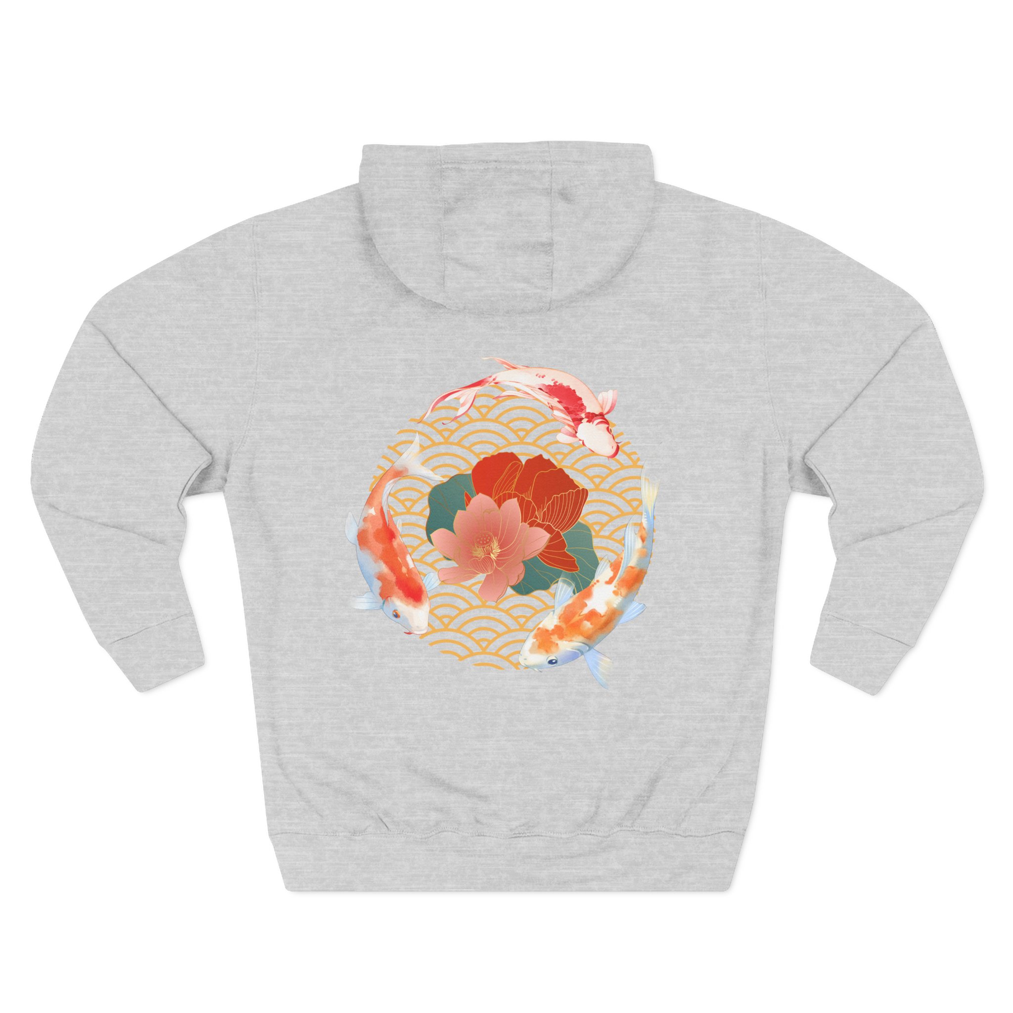 Artistic Three-Panel Fleece Hoodie, Cozy Pullover for Casual Outings, Perfect Gift for Birthdays and Holidays, Floral Design - Image 8