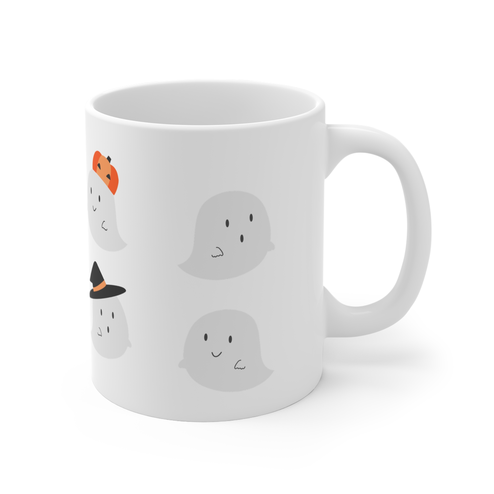 Cute Halloween Ghost Mug, 11oz Coffee Cup, Spooky Decor, Fall Gift, Trick or Treat Theme, Halloween Party Accessory - Image 3