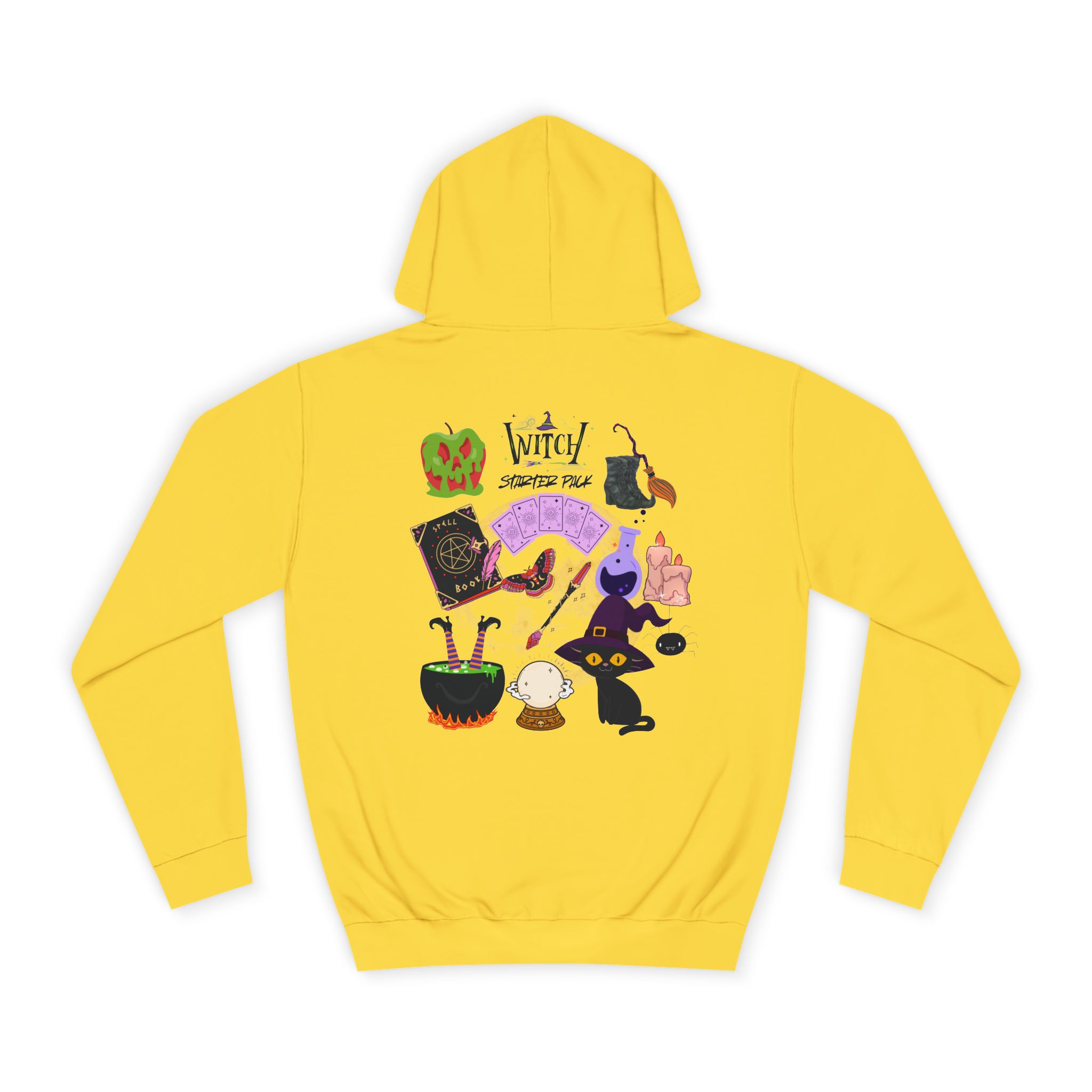 Whimsical Witchy Hoodie for College Students, Cozy Sweatshirt, Halloween Apparel, Gift for Students, Unisex Casual Wear - Image 8
