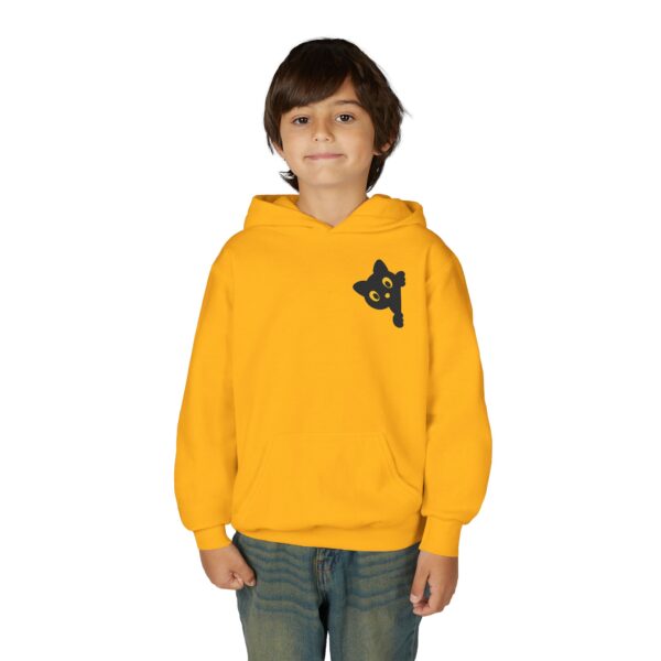 Cute Black Cat Hoodie for Kids, Halloween Sweatshirt, Youth Pullover with Boo Design, Fun Cat Lover Gift, Cozy Casual Wear - Image 24