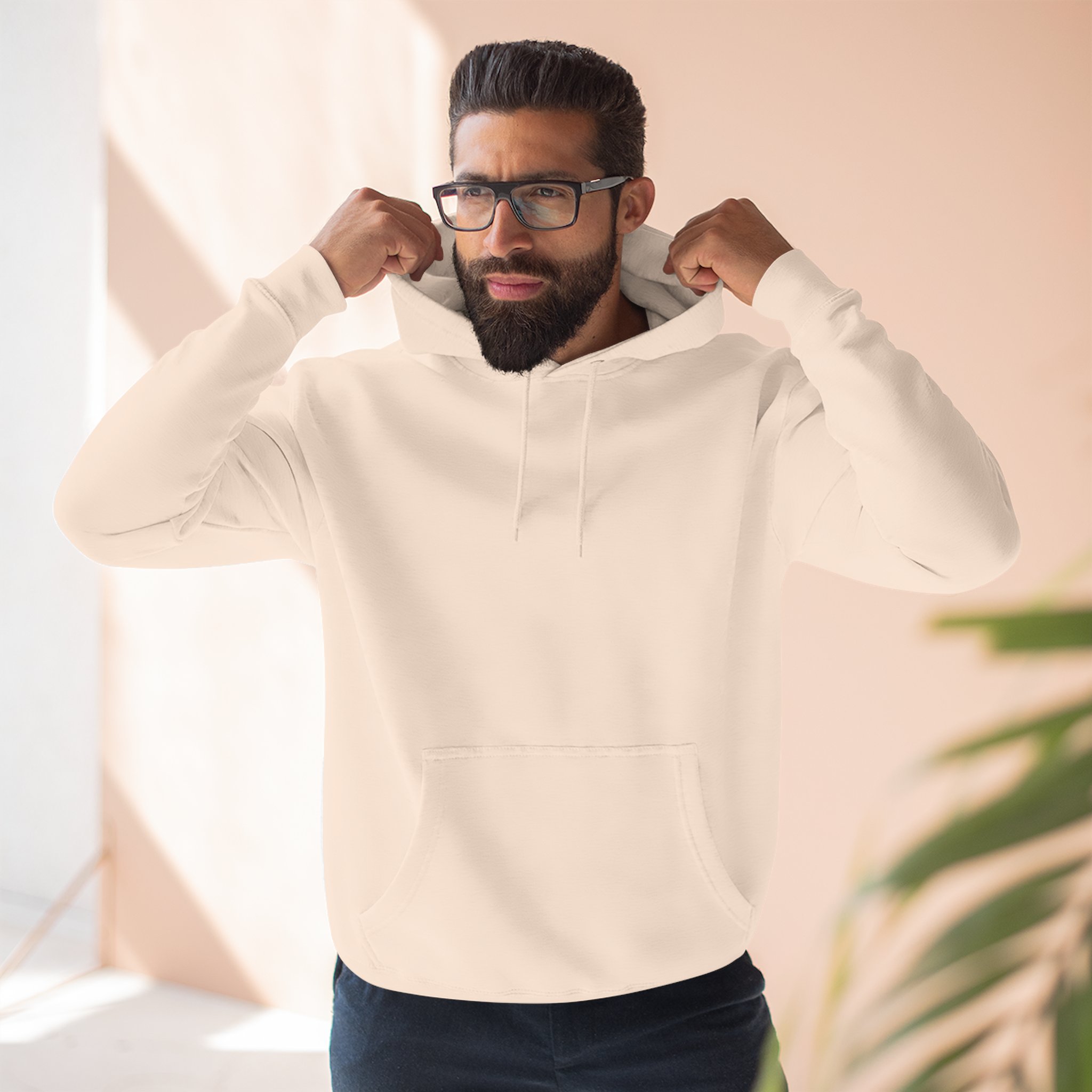 Artistic Three-Panel Fleece Hoodie, Cozy Pullover for Casual Outings, Perfect Gift for Birthdays and Holidays, Floral Design - Image 35