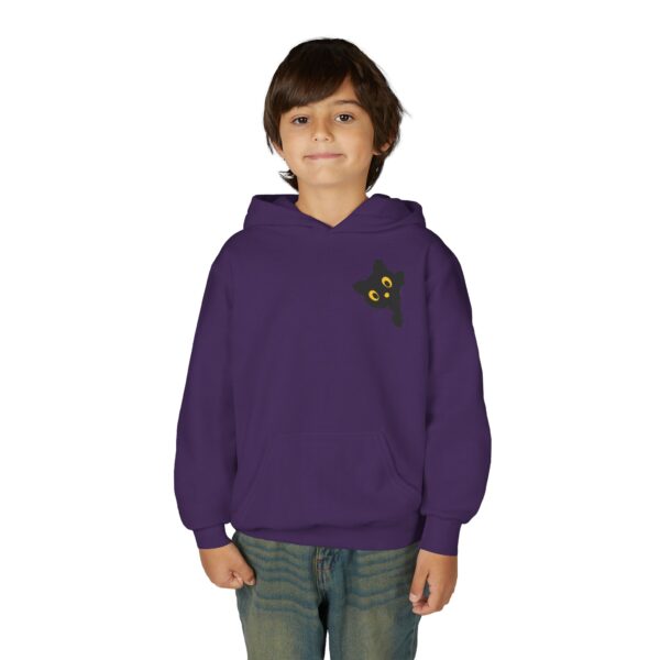 Cute Black Cat Hoodie for Kids, Halloween Sweatshirt, Youth Pullover with Boo Design, Fun Cat Lover Gift, Cozy Casual Wear - Image 66