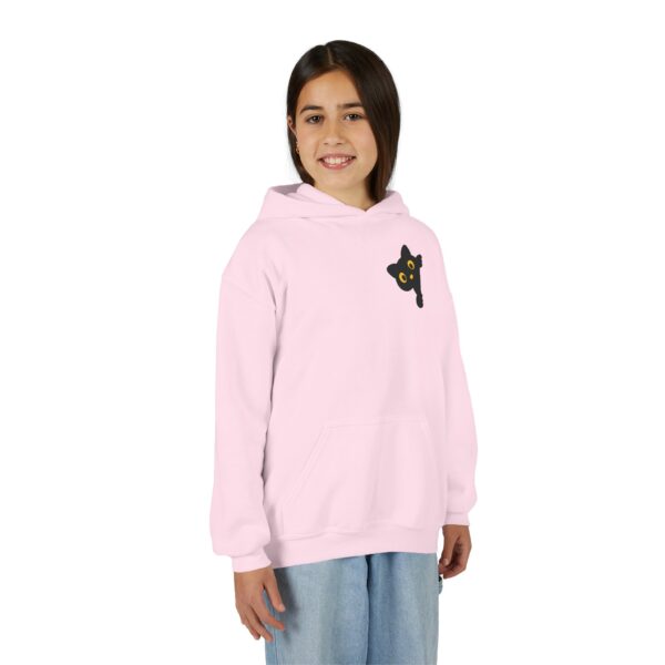 Cute Black Cat Hoodie for Kids, Halloween Sweatshirt, Youth Pullover with Boo Design, Fun Cat Lover Gift, Cozy Casual Wear - Image 75