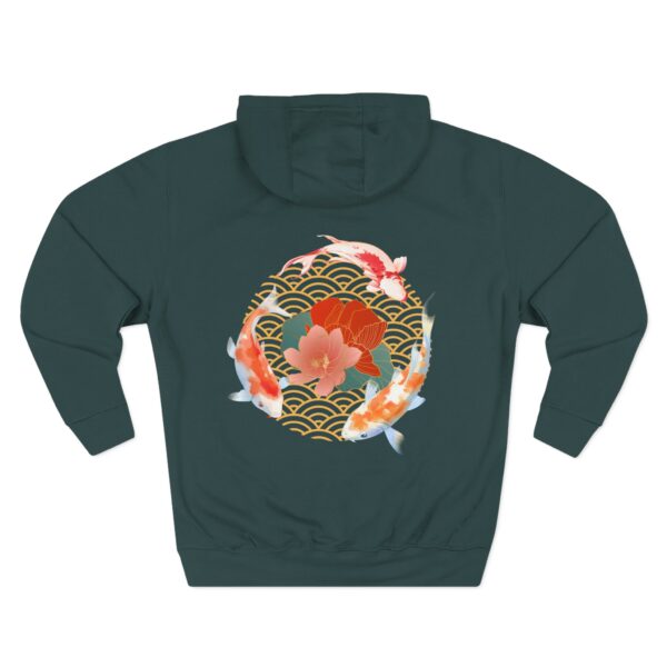 Artistic Three-Panel Fleece Hoodie, Cozy Pullover for Casual Outings, Perfect Gift for Birthdays and Holidays, Floral Design - Image 56