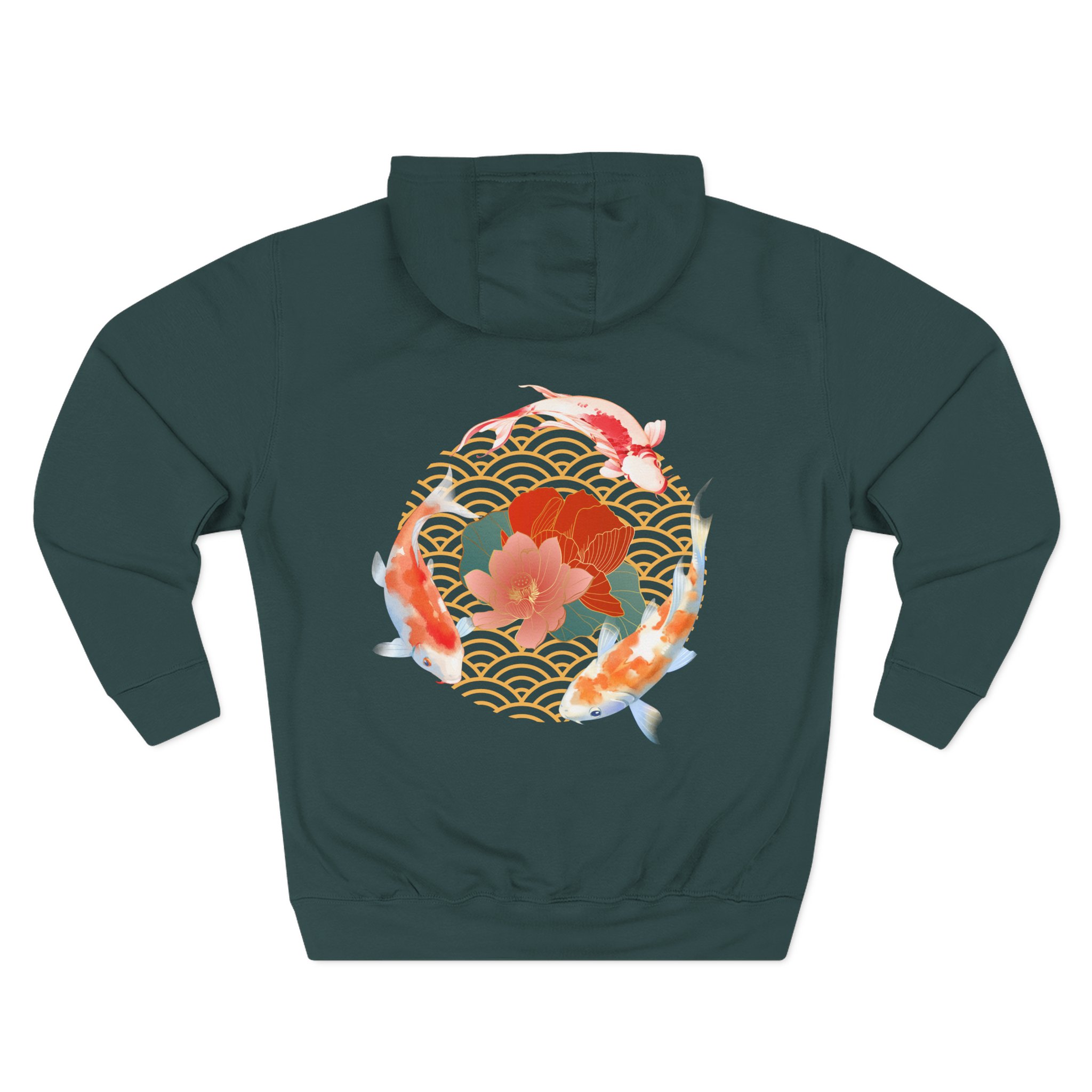 Artistic Three-Panel Fleece Hoodie, Cozy Pullover for Casual Outings, Perfect Gift for Birthdays and Holidays, Floral Design - Image 56