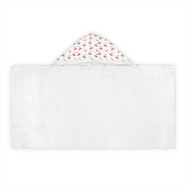Cherry Print Youth Hooded Towel, Adorable Bath Sheet, Kids Beach Towel, Fun Pool Accessory, Gift for Summer Parties - Image 3