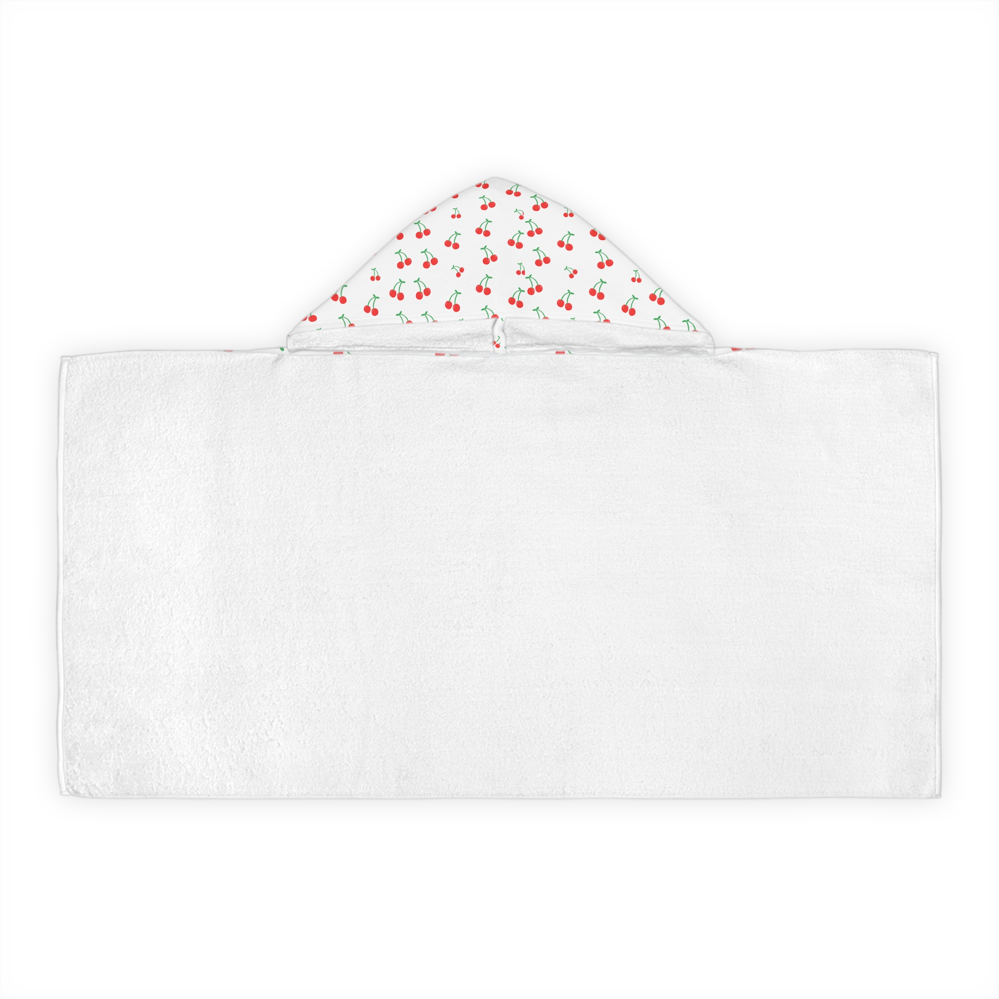 Cherry Print Youth Hooded Towel, Adorable Bath Sheet, Kids Beach Towel, Fun Pool Accessory, Gift for Summer Parties - Image 3