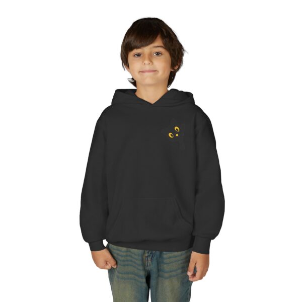 Cute Black Cat Hoodie for Kids, Halloween Sweatshirt, Youth Pullover with Boo Design, Fun Cat Lover Gift, Cozy Casual Wear - Image 10