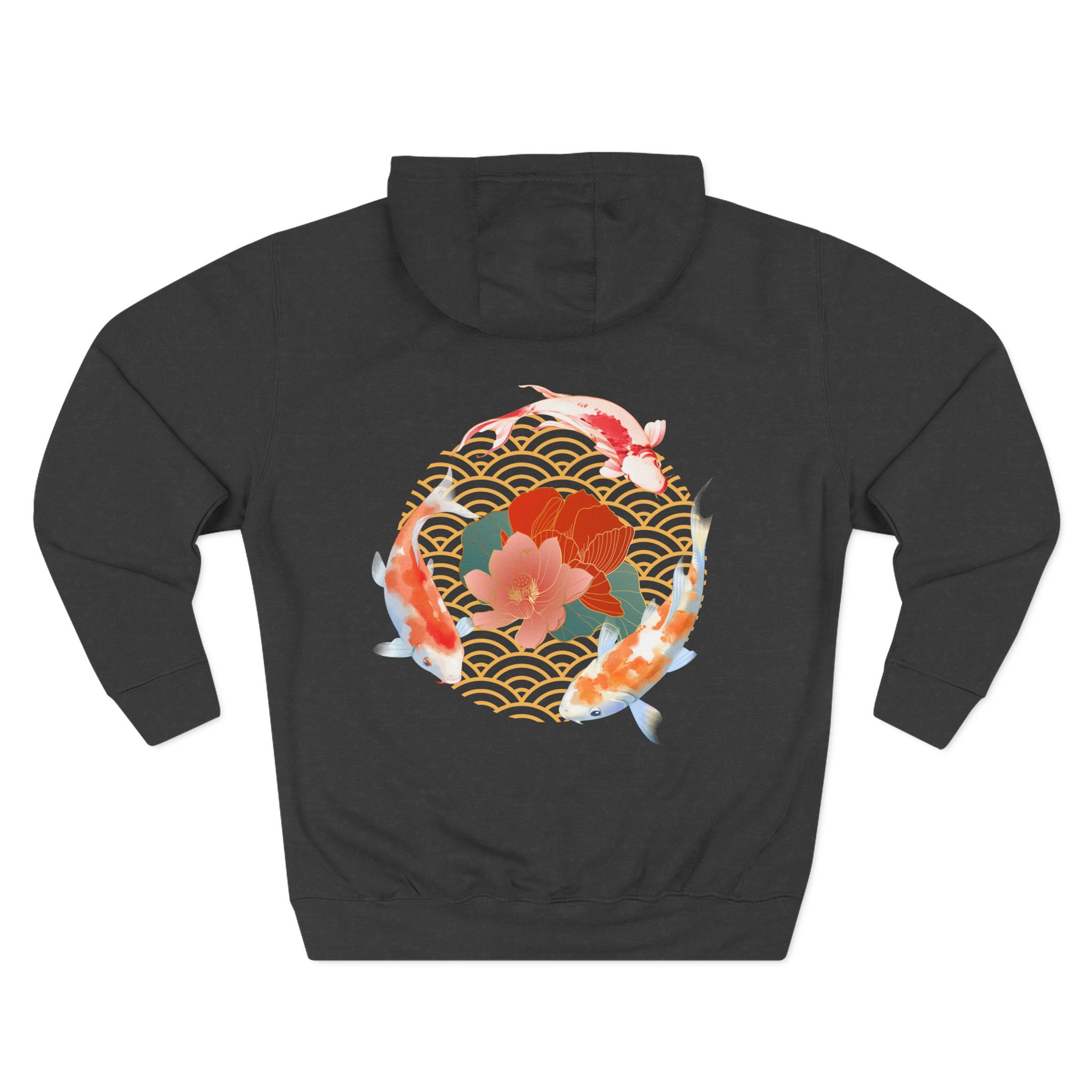 Artistic Three-Panel Fleece Hoodie, Cozy Pullover for Casual Outings, Perfect Gift for Birthdays and Holidays, Floral Design - Image 14