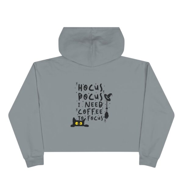 Hocus Pocus Cat Crop Hoodie, Halloween Clothing, Gift for Cat Lovers, Cozy Hoodie, Witchy Style Apparel - Image 8