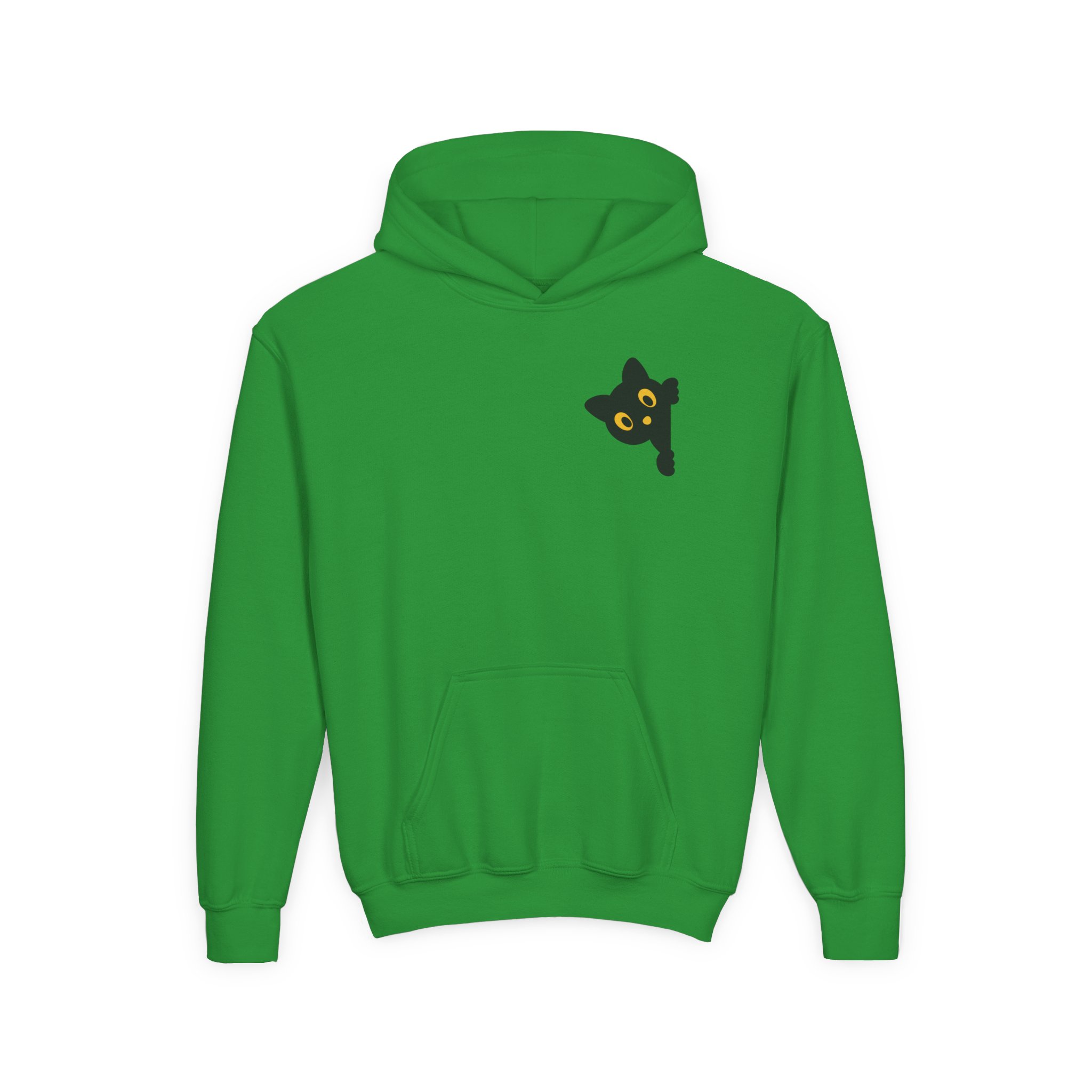 Cute Black Cat Hoodie for Kids, Halloween Sweatshirt, Youth Pullover with Boo Design, Fun Cat Lover Gift, Cozy Casual Wear - Image 36