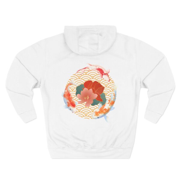 Artistic Three-Panel Fleece Hoodie, Cozy Pullover for Casual Outings, Perfect Gift for Birthdays and Holidays, Floral Design