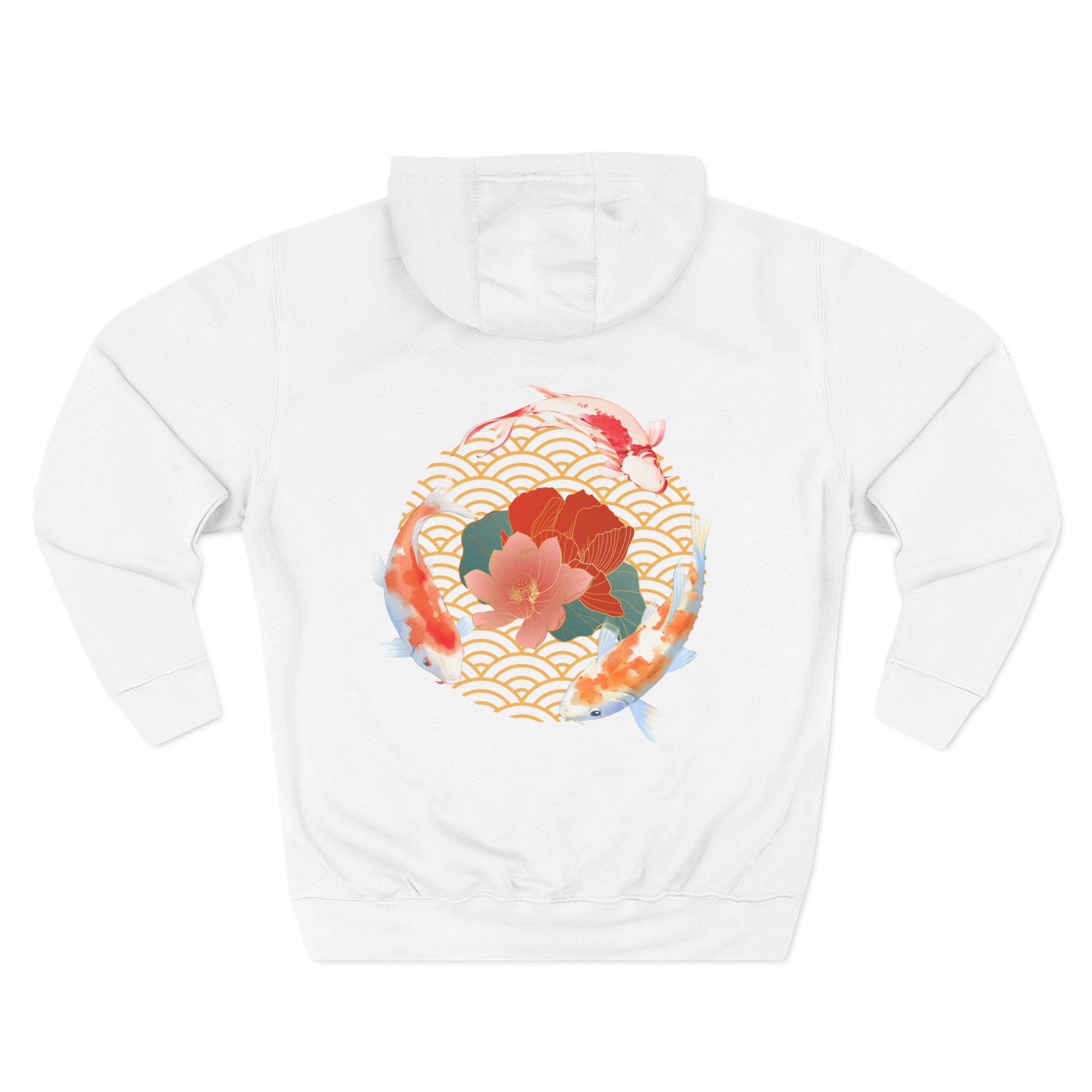 Artistic Three-Panel Fleece Hoodie, Cozy Pullover for Casual Outings, Perfect Gift for Birthdays and Holidays, Floral Design