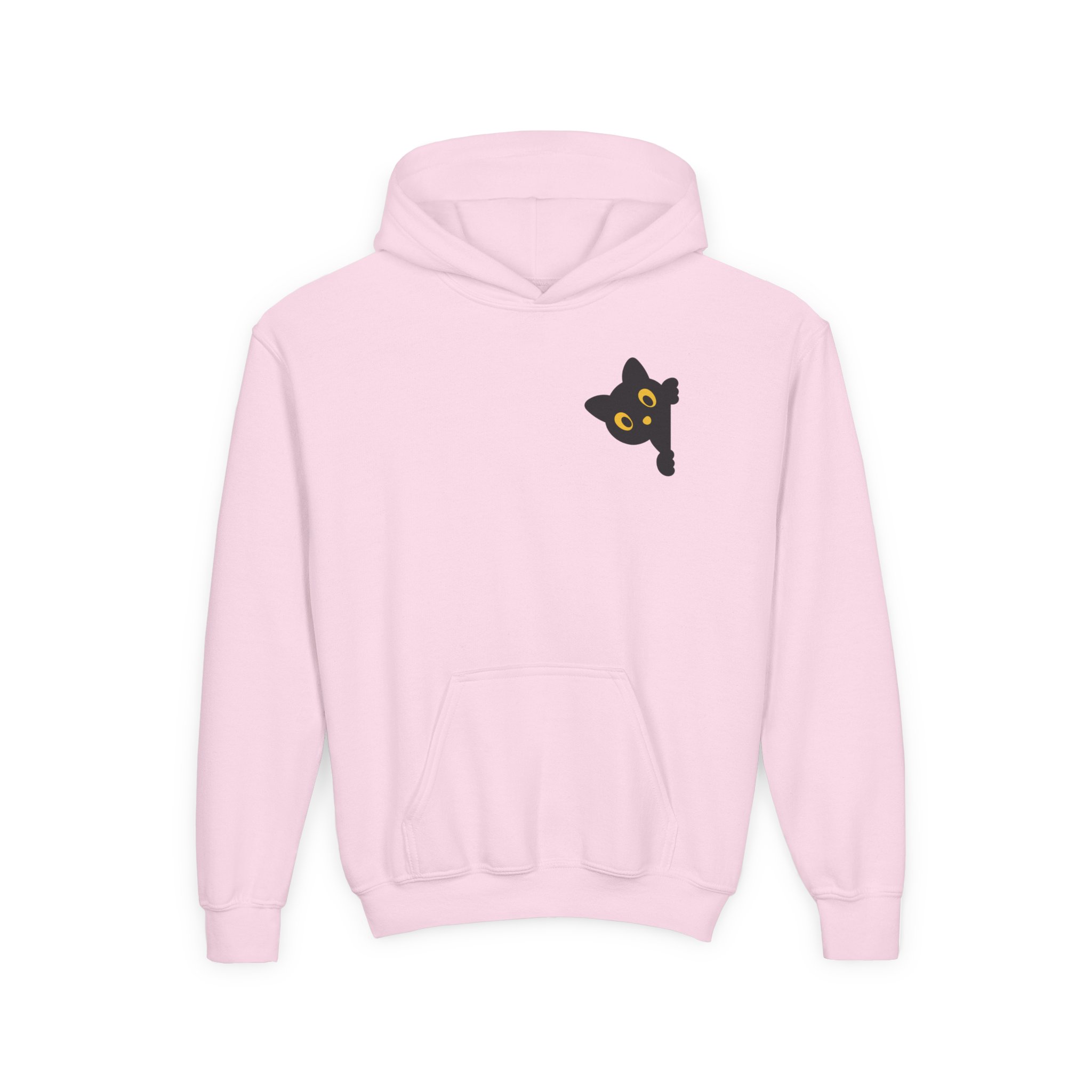 Cute Black Cat Hoodie for Kids, Halloween Sweatshirt, Youth Pullover with Boo Design, Fun Cat Lover Gift, Cozy Casual Wear - Image 71