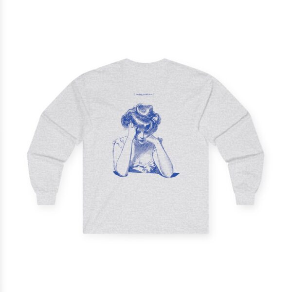 Blue Vintage-Inspired Unisex Long Sleeve Tee, Graphic Tee, Casual Wear, Gift for Her, Everyday Comfort, Print Design - Image 5
