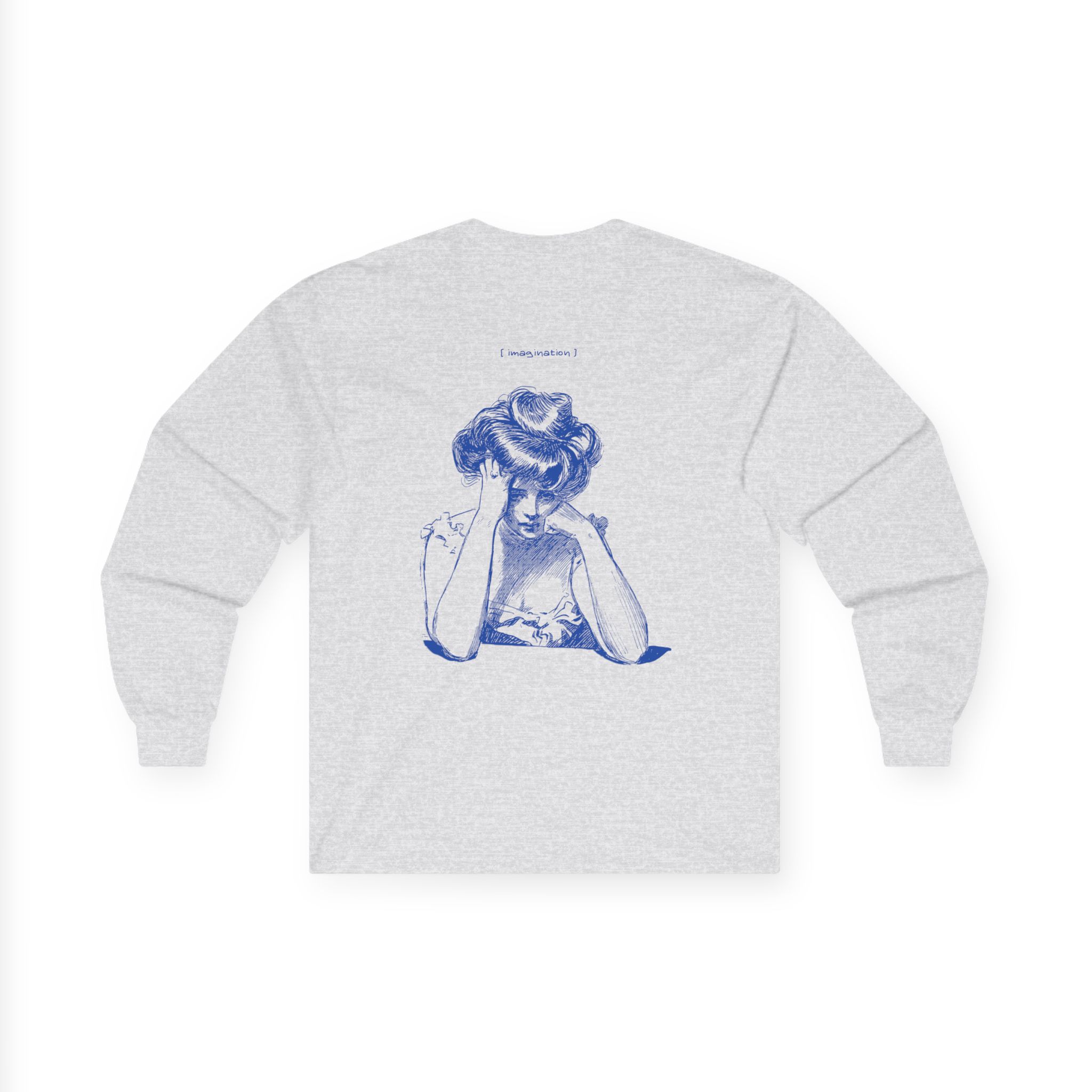 Blue Vintage-Inspired Unisex Long Sleeve Tee, Graphic Tee, Casual Wear, Gift for Her, Everyday Comfort, Print Design - Image 5